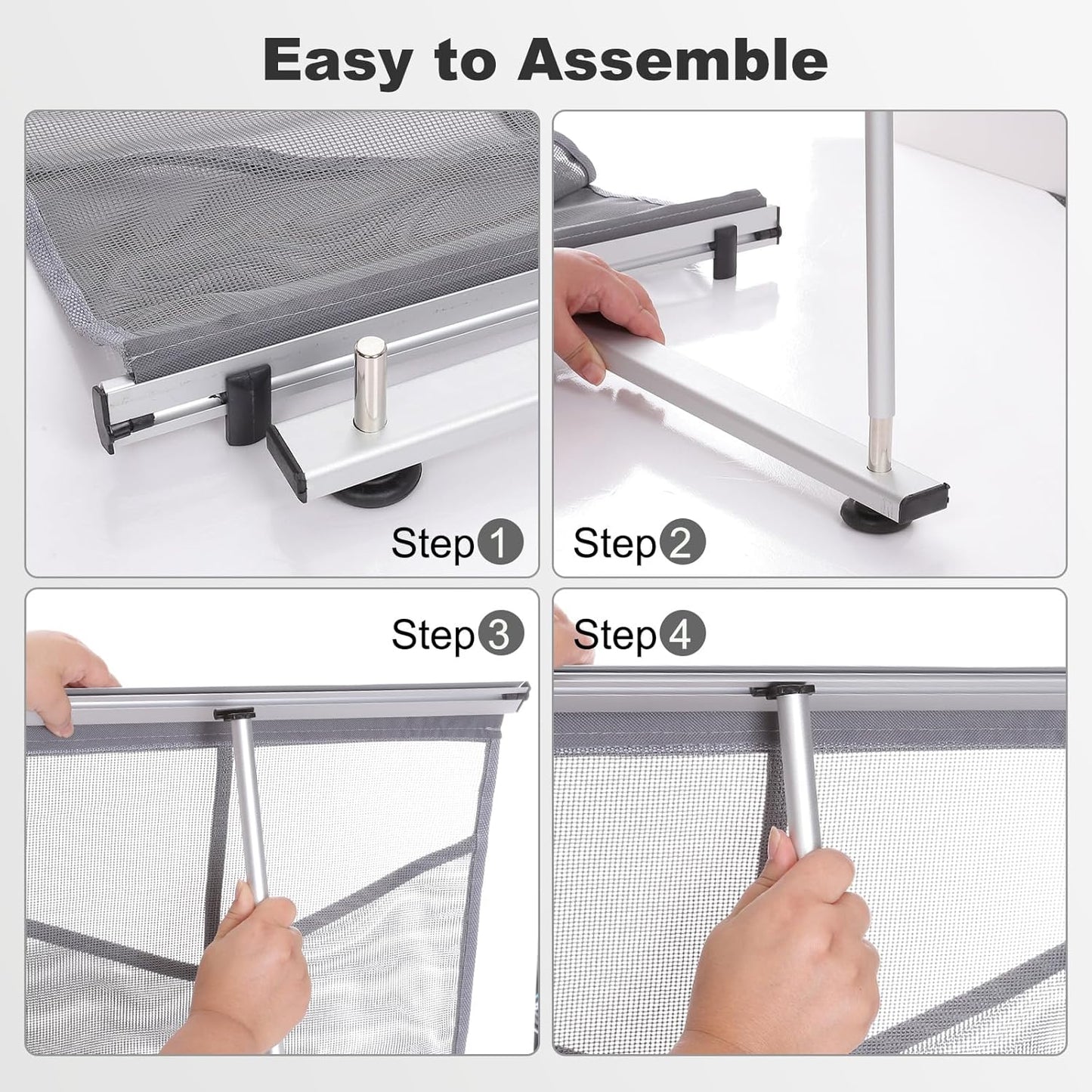 PATIKIL Portable Magazine Display Racks Floor Standing Double A4 8 Mesh Pockets Brochure Stand Catalog Literature Holder for Hotel, Exhibition, Office, Black