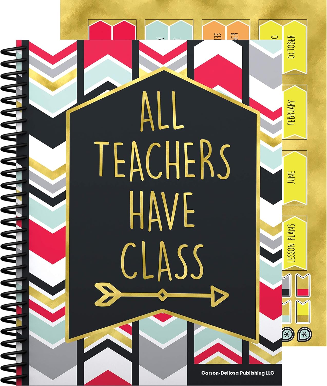 Carson Dellosa Aim High Teacher Planner 2025-2026, Undated 8" x 11" Lesson Plan Book With Stickers, Class Schedule and Weekly Calendar School Supplies, Classroom Must Haves and Homeschool Essentials