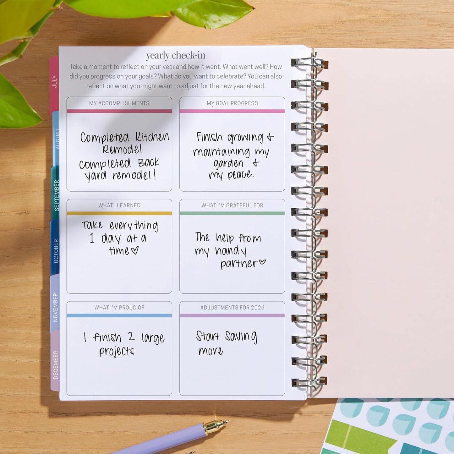 Inspired by Erin Condren A5 Undated Weekly & Daily Planner – 12-Month Spiral Agenda, Non-Dated Monthly Planner with Stickers, Spectrum Design (January 2025 - December 2025)