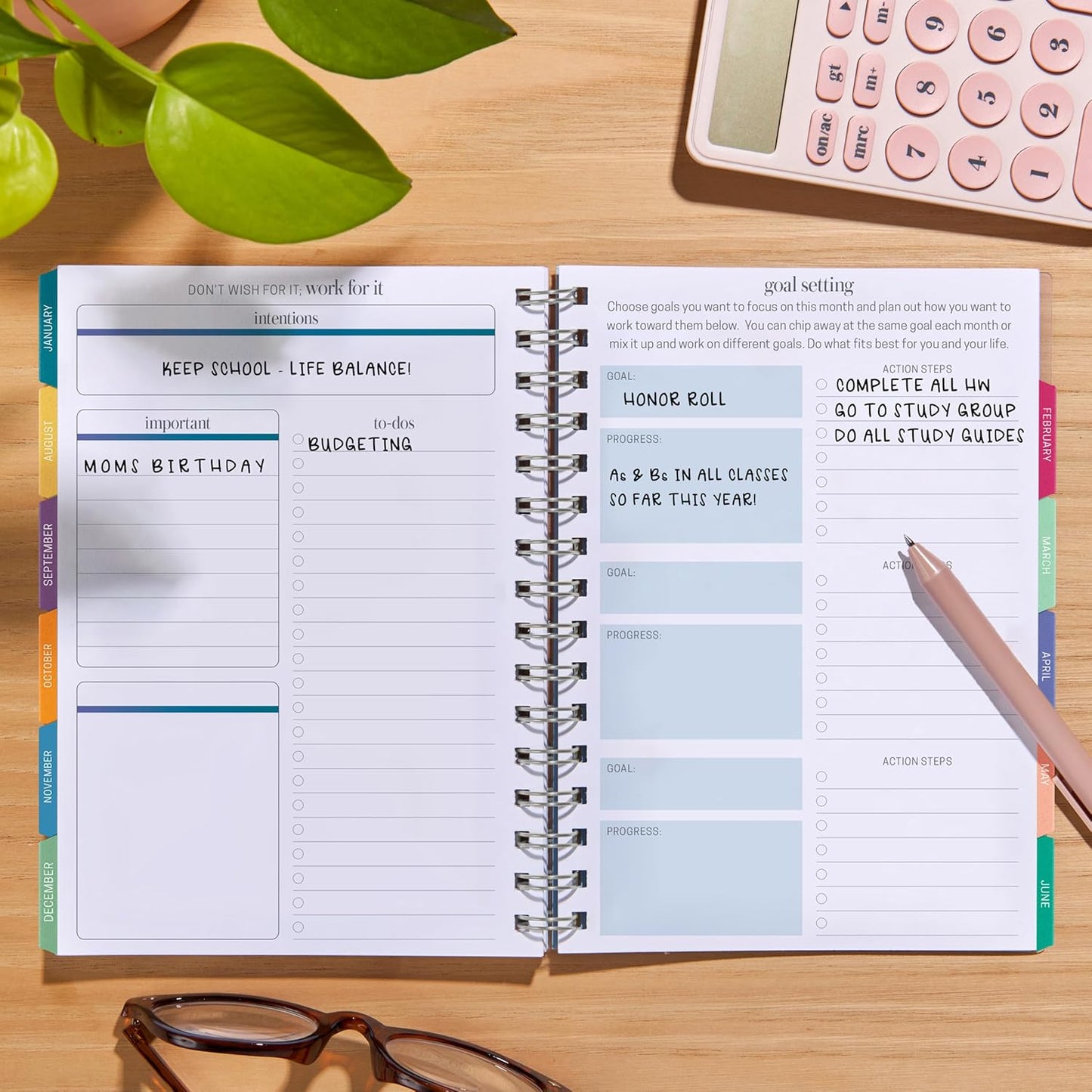 Inspired by Erin Condren 12-Month A5 Weekly Planner (Jul 2025 - Jun 2026), Compact Weekly and Monthly Planner Calendar, 70 Lb. Text Weight Paper, Leopard Era Covers, Wire-O Spiral Binding