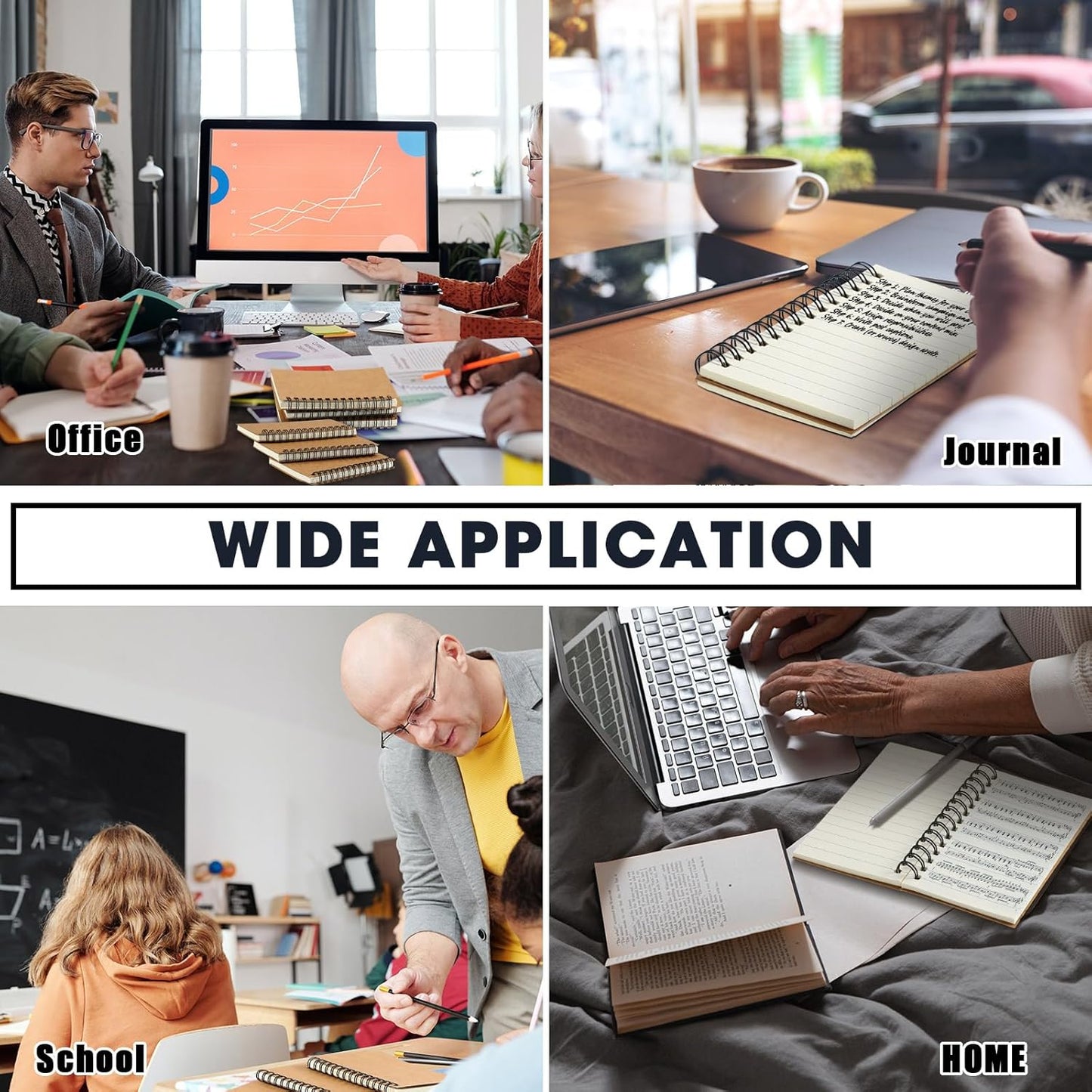 Jutom 150 Pcs Small Spiral Notebooks Memo Pads 3x5 Bulk Small Pocket Notebooks Mini Notepads with Lined Pages Mini Journals for Office Back to School Work Writing Supplies, 120 Pages (Kraft Color)