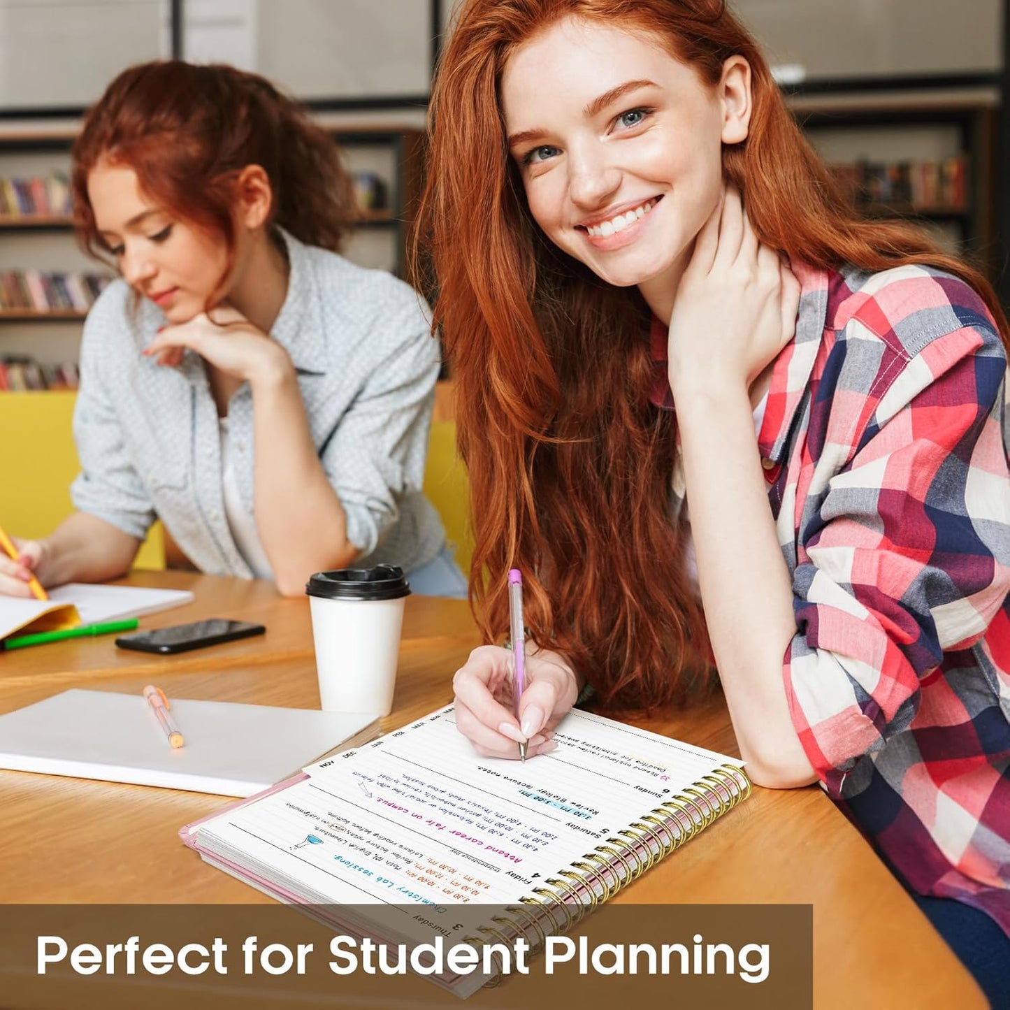 Planner 2025-2026, Academic Year Weekly and Monthly Calendar Planner, July 2025 - June 2026, Spiral Bound School Planning Tool, Perfect for Teacher, Student, Woman & Men - A4 (8.5" x 11"), Pink