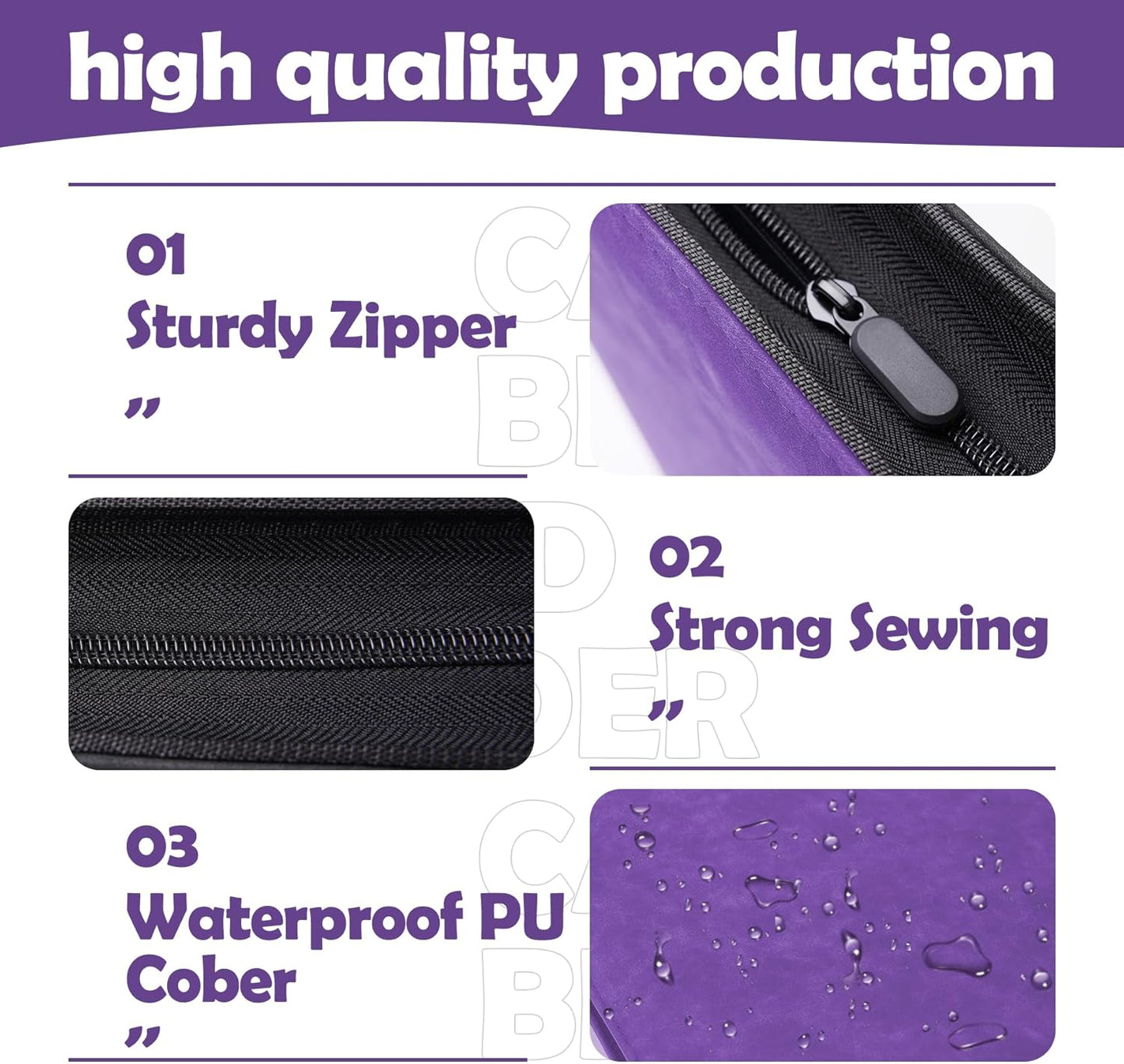 1000+ Pockets Trading Card Binder, 16 Pockets Trading Card Binder Ringless Side Loading Trading Card Album Folder for TCG,MTG,Sports Cards(Purple)