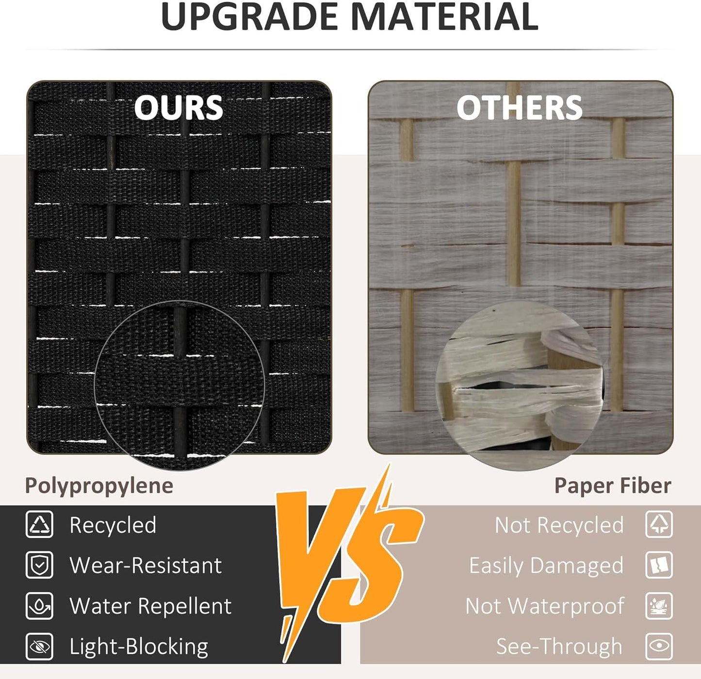 HOMCOM Room Divider, 4 Panel Folding Privacy Screen, 5.6' Tall Freestanding Partition for Home Office, Bedroom, Black