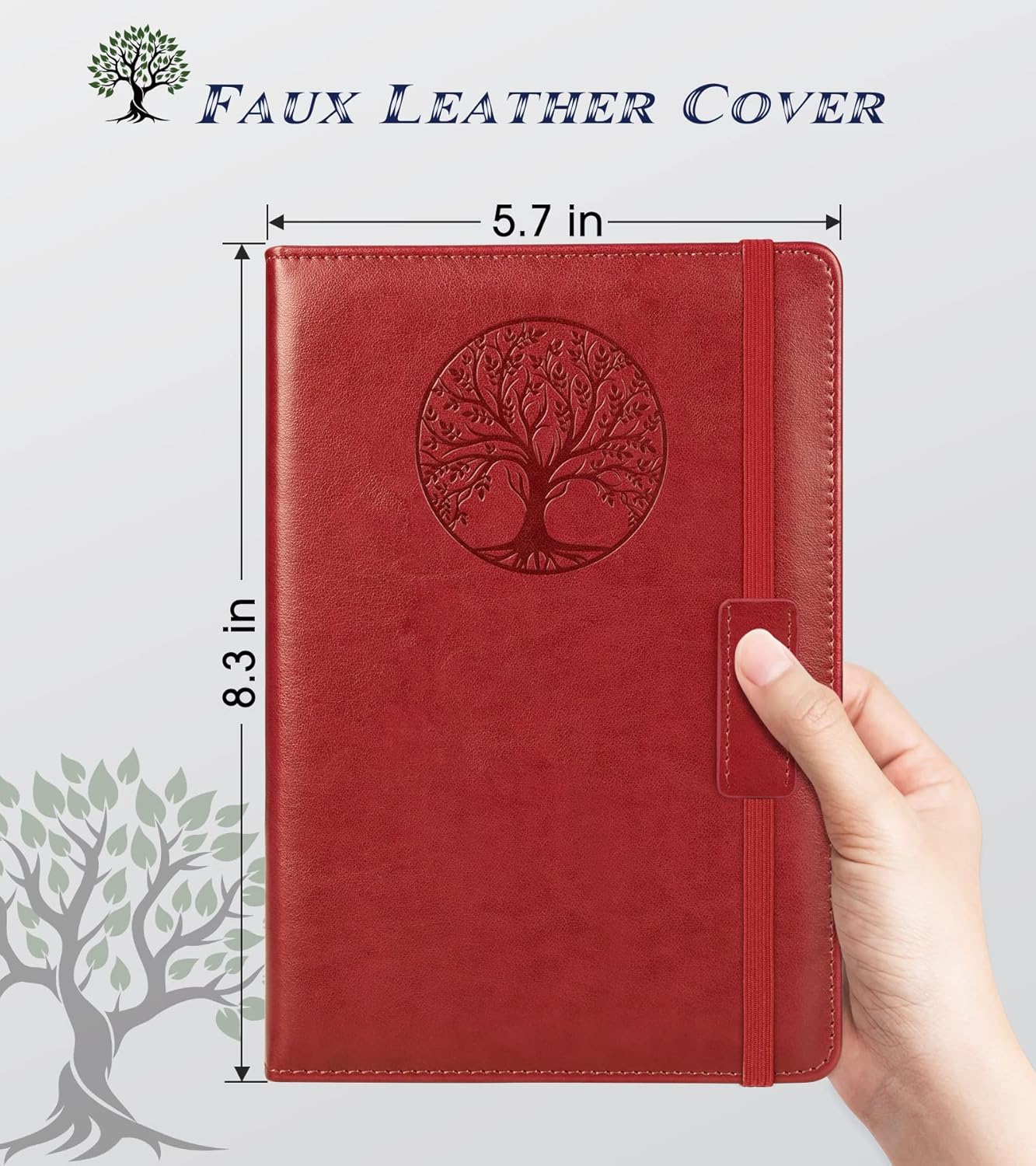 Lined Journal Notebook for Women Men,256 Pages A5 Hardcover Leather Journals for Writing,Travel,Business,Work & School,College Ruled Notebooks for Note Taking,Diary Notepad 5.7"×8.3"