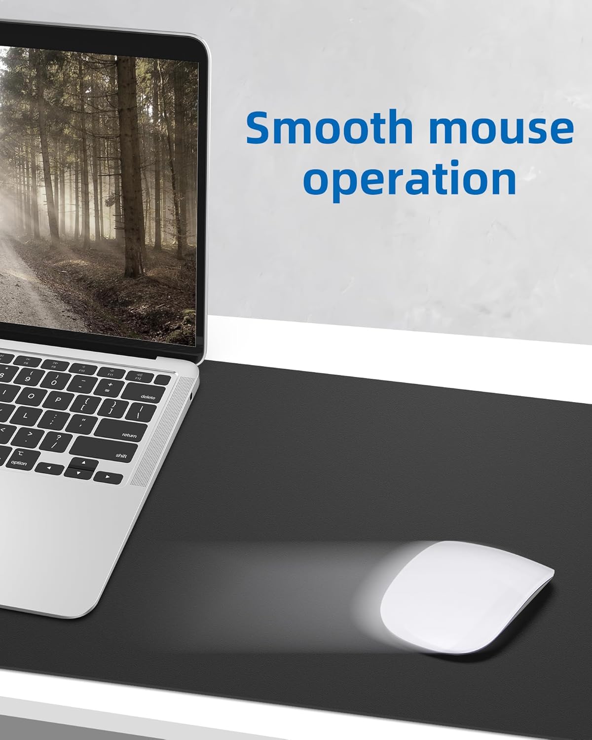 Non-Slip Desk Pad,Mouse Pad,Waterproof PU Leather Desk Protector,Ultra Thin Large Desk Blotter,Waterproof Keyboard mat for Office/Home/Decor(Black 23.6" x 13")