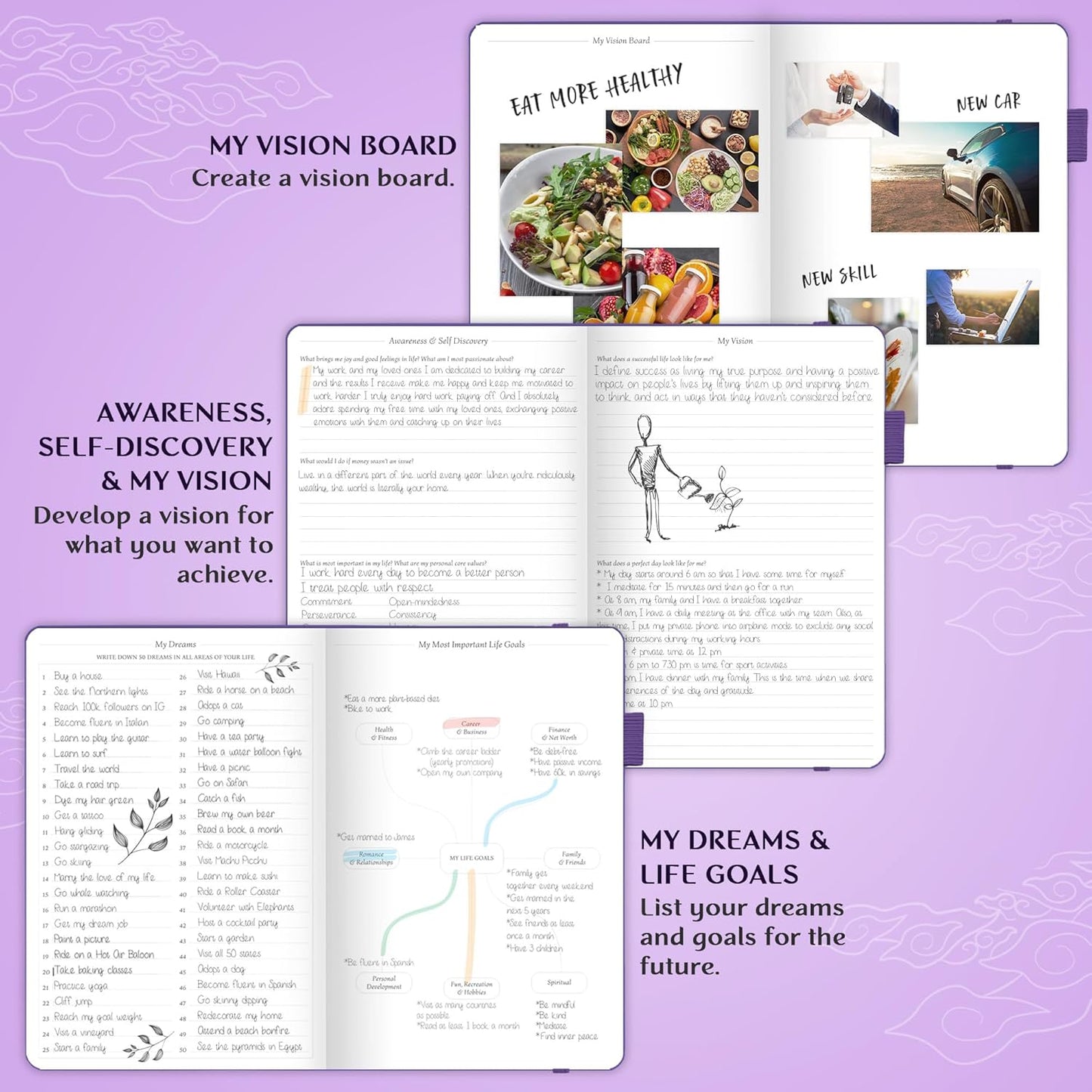 Legend Planner – Weekly & Monthly Life Planner to Hit Your Goals & Live Happier. Organizer Notebook & Productivity Journal. A5 (Purple)