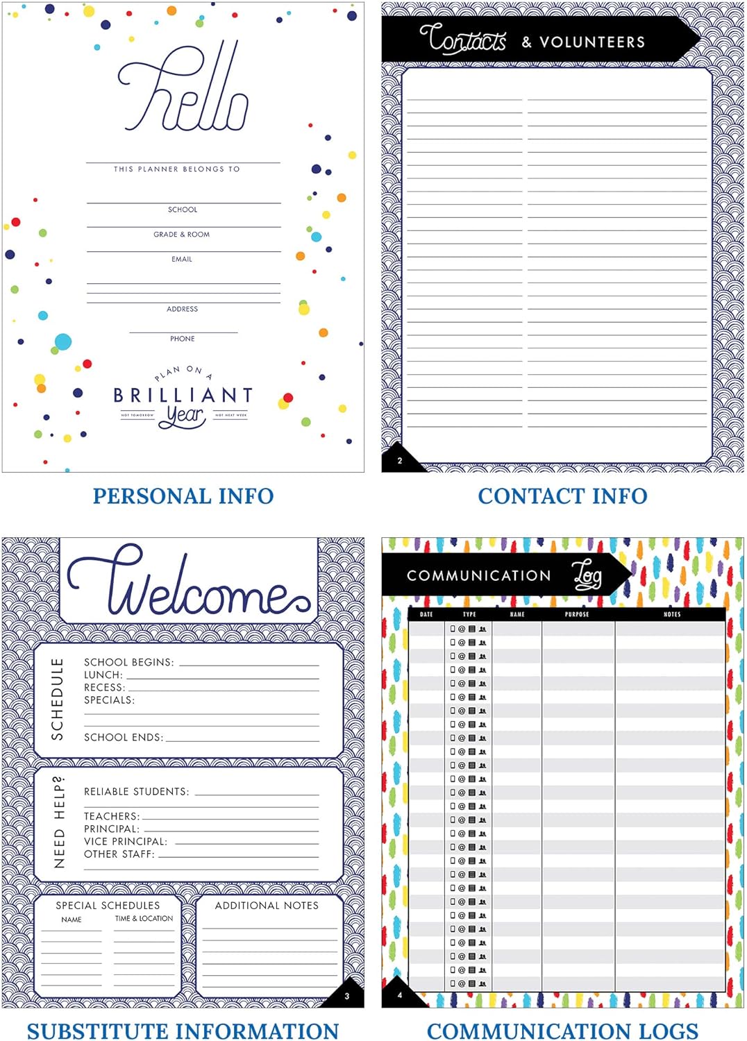 Carson Dellosa Sparkle and Shine Teacher Planner 2025-2026, Undated Holographic 8" x 11" Lesson Plan Book, Stickers, Class Schedule, Weekly Calendar School Supplies, Homeschool, Classroom Must Haves