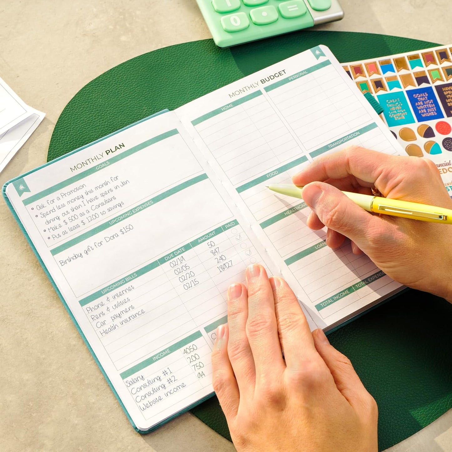 Clever Fox Budget Book 2.0 – Simple Budgeting Planner for Beginners – Financial Notebook with Money Spending, Debt & Bill Tracker (Turquoise)