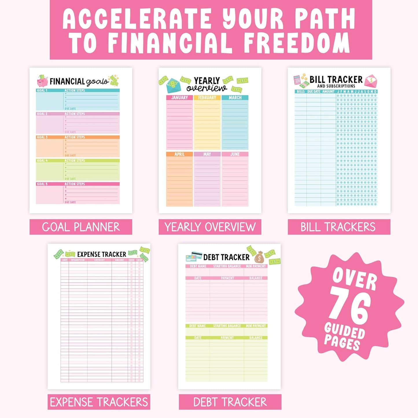 Hadley Designs 2025 Budget Planner and Monthly Bill Organizer - Monthly Budget Planner 2025, Financial Planners Budgeting Book, Bill Tracker Notebook For Expenses, Undated Finance Organizer Journal