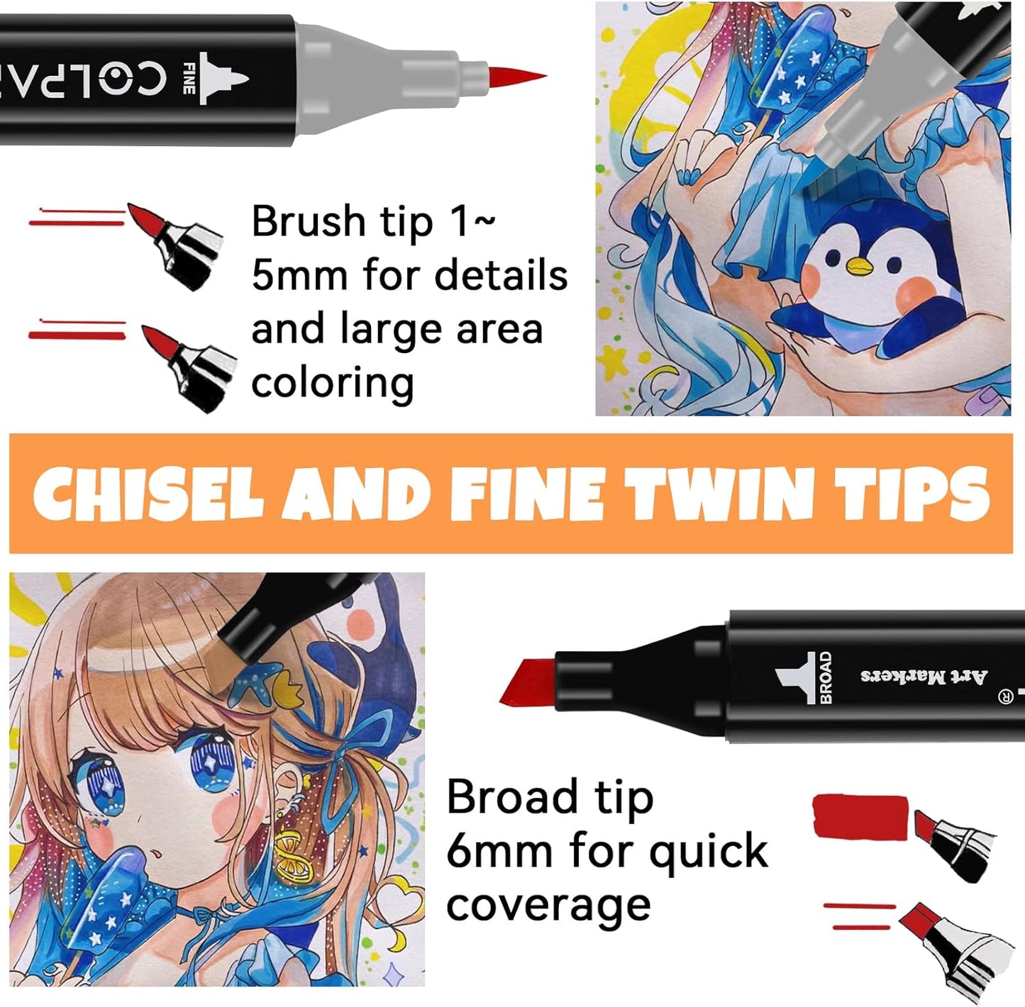 120 Colors Alcohol Markers Brush Tip Dual Tip Art Markers for Kids Marker Pens with Pen Holder and Case for Adult Coloring Painting Perfect for Painting,Sketching and Drawing Christmas Gift