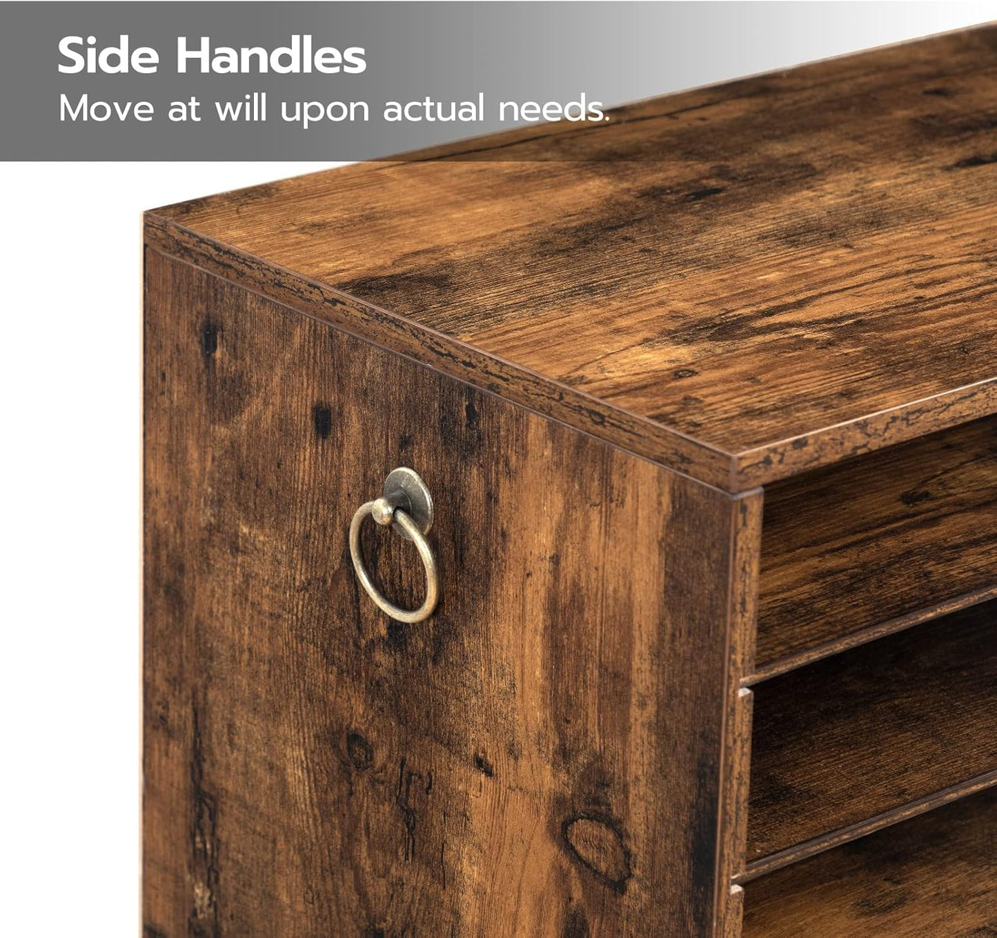 HOOBRO Literature Organizers, 12 Compartments Office Mailbox with Adjustable Shelves, Wood Countertop Literature Sorter for Office, Home, Classroom, Mailrooms Organization Rustic Brown FG12WF01