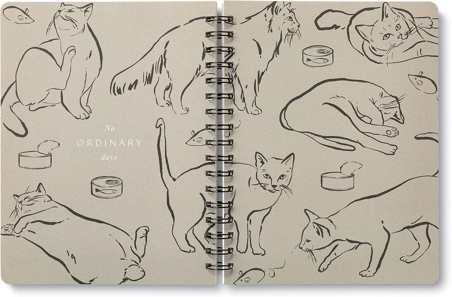 Compendium Spiral Notebook - Wild at Heart — A Designer Spiral Notebook with 192 Lined Pages, College Ruled, 7.5”W x 9.25”H