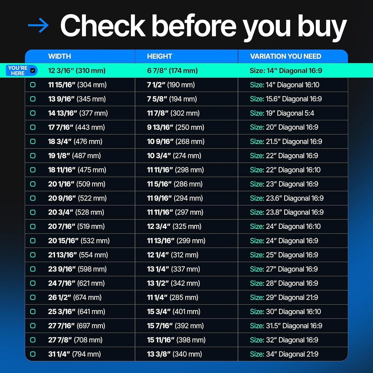 VINTEZ 14 Inch 16:9 Privacy Screen for Computer Monitor and Laptop - Anti Glare Protector Film Blue Light Filter Eye Protection - Computer Screen Privacy Shield, [1 Pack]