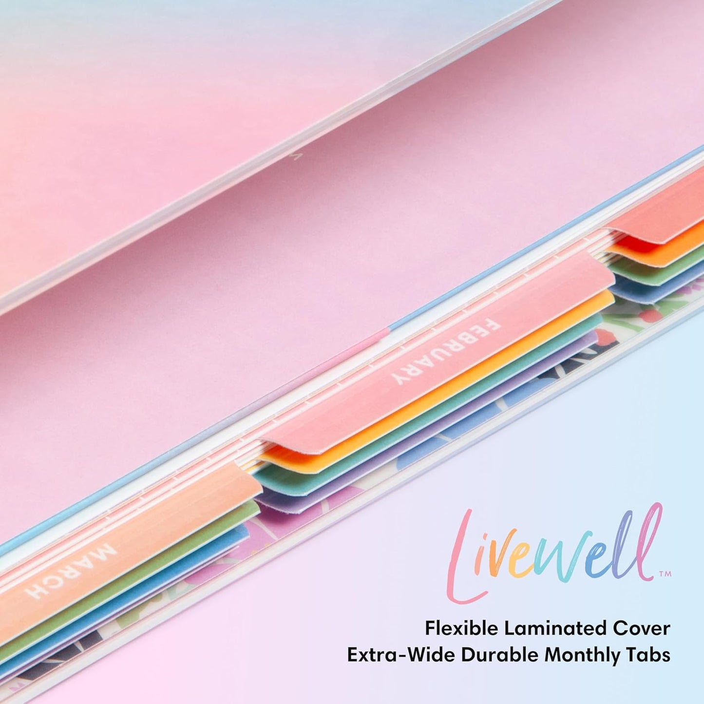 Blue Sky LiveWell 2025-2026 Academic Year Weekly and Monthly Planner Calendar, July 2025 - June 2026, 12-Month, 7" x 9", Flexible Cover, Wirebound, Laminated Tabs, Storage Pocket, Stickers, Beck