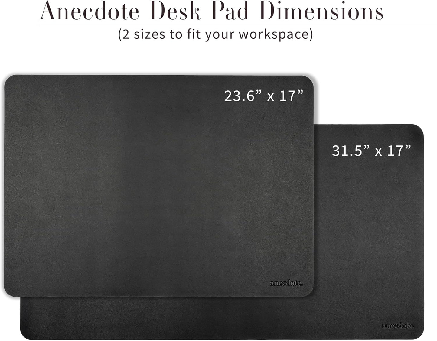 ANECDOTE Vegan Leather Desk Pad - 31.5"x17" Desk Mat for Your Office. This Quality Large Mouse Pad has Chic Elegance, Professional Look & Satisfying Touch - The Perfect Leather Mouse Pad for You!