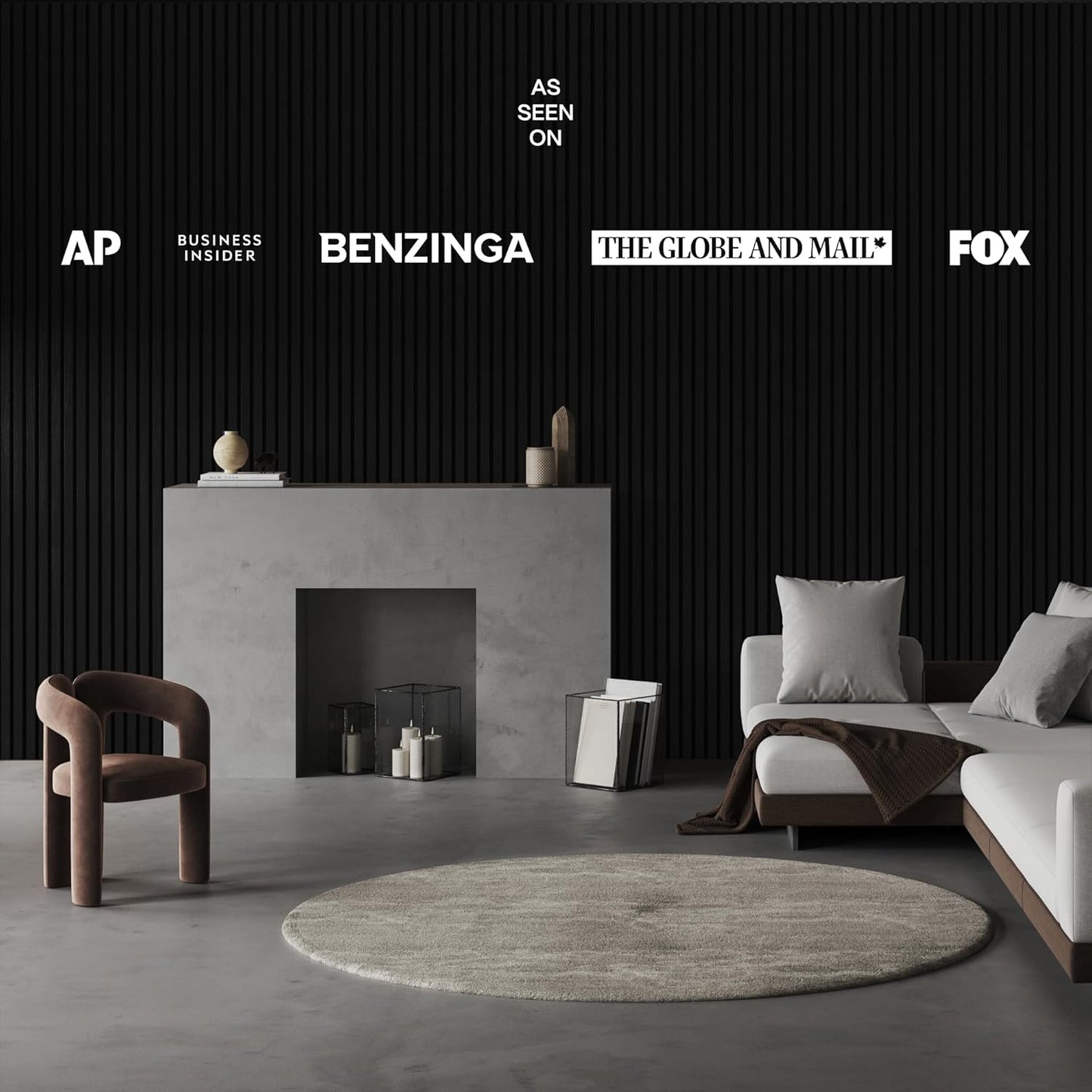 2-Pack Acoustic Wall Panels - Wood Slat Wall Decor - Soundproof Panels