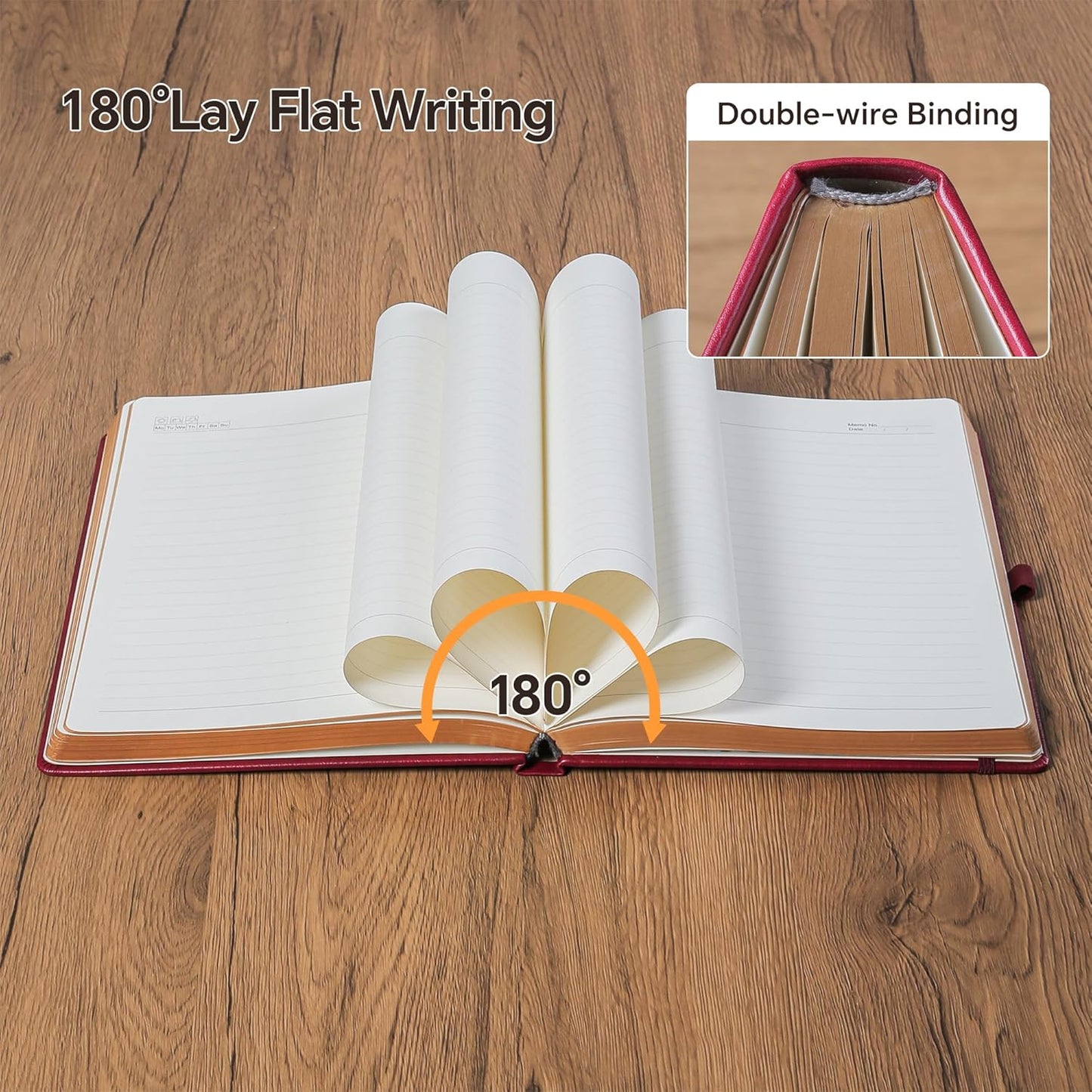 ZXHQ B5 360 Pages Lined Journaling Notebooks with Pen, Journals for Women Men Writing Notebook, Tree of Life Design, Brown Edge, Fine Inner Pocket - Light Brown