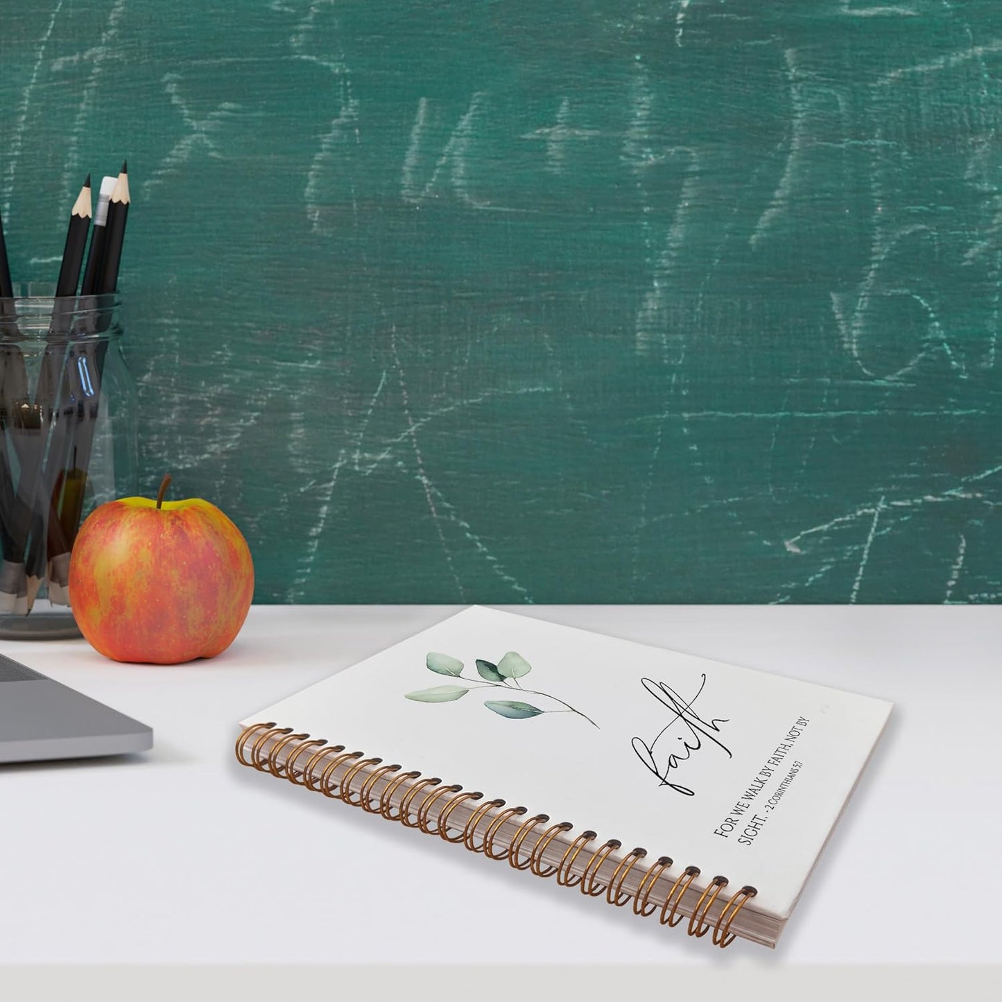 VNWEK Bible Scripture 2 Corinthians 5:7 For Me Walk By Faith Not By Sight Spiral Notebook Journal 5.5 X 8.3 Inches,Christian Lined Hardcover Spiral Notebook,Christian Gifts For Women Men Faith Teens