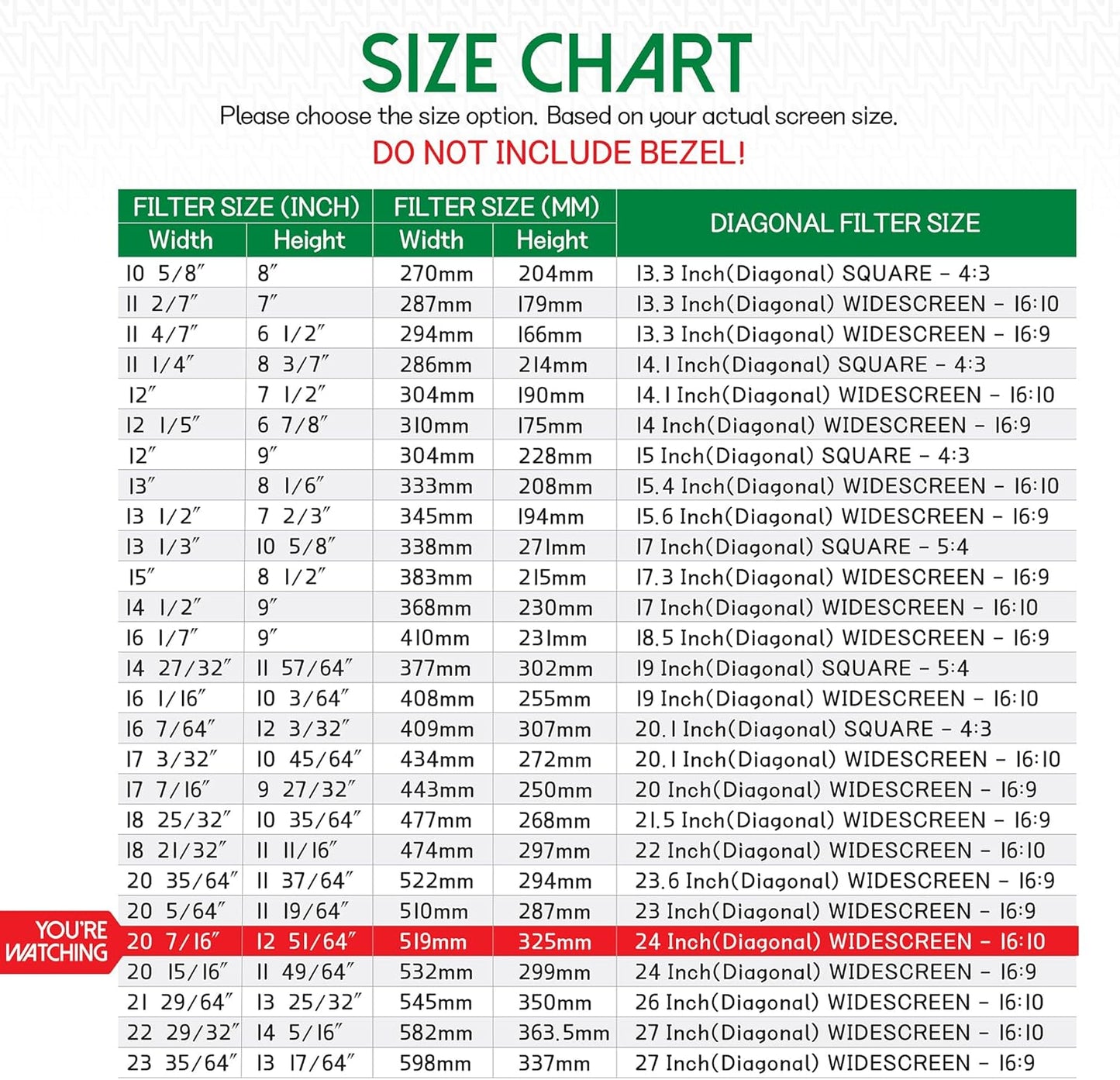 24 Inch Desktop Privacy Screen Shield for 16:10 Wide Monitor - Anti Glare Computer Privacy Screen Cover | Blue Light Blocking Screen Protector | Scratch Resistant UV Filter | Attachment Type