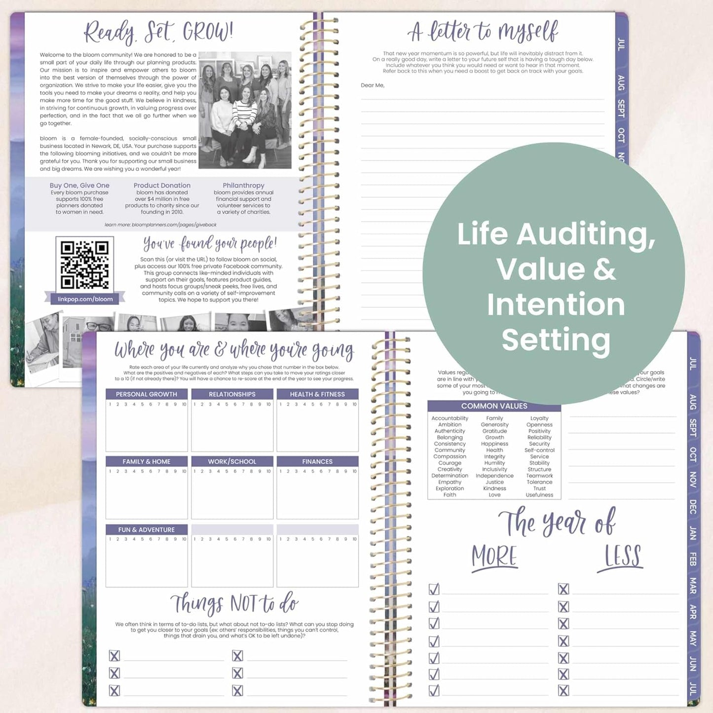 bloom daily planners 2025-2026 (8.5" x 11") Academic Year Day Planner (July 2025 - July 2026) - Weekly & Monthly Dated Agenda Organizer with Stickers & Tabs - Mystical Mountains