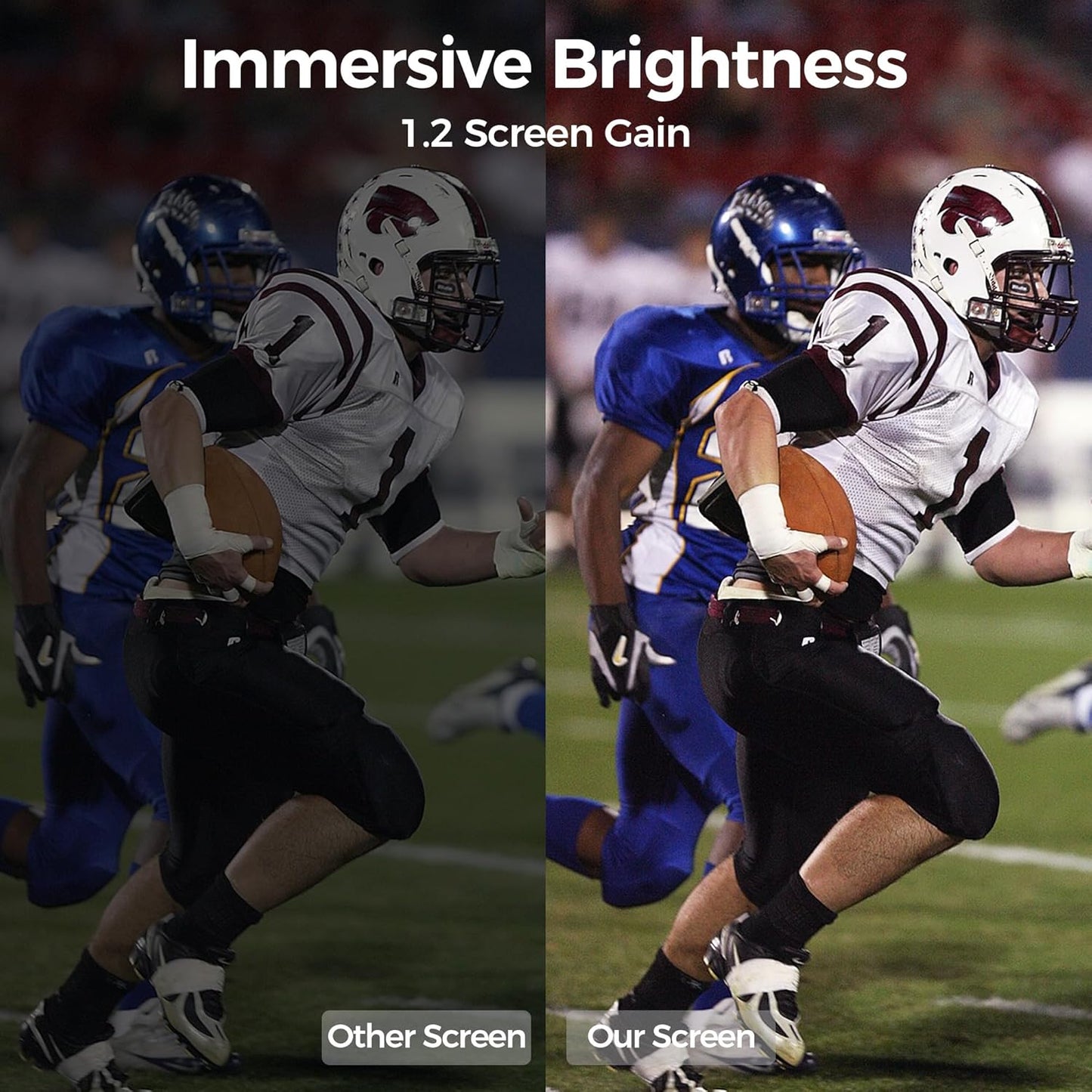 16FT Inflatable Outdoor Movie Screen, Blow up Projector Screen Outdoor with Air Blower, Movie Screens for Backyard with one Piece Design, Front & Rear Projection, Easy Set up