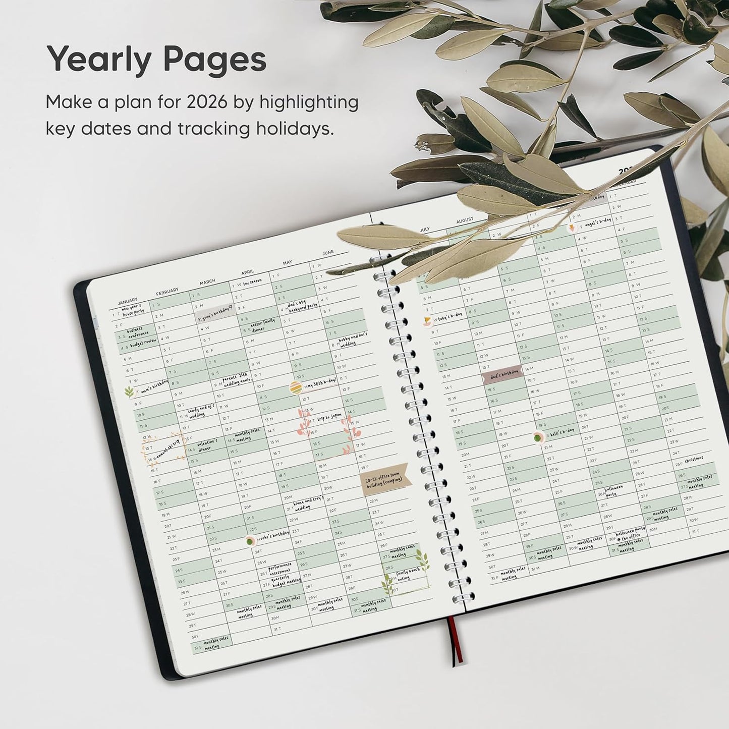 2026 Planner Weekly and Monthly – Hourly Appointment Book 2026 – Softcover, Twin-Wire Binding – Teacher Planner, Simple Design for Productivity - 6.5 x 8.5