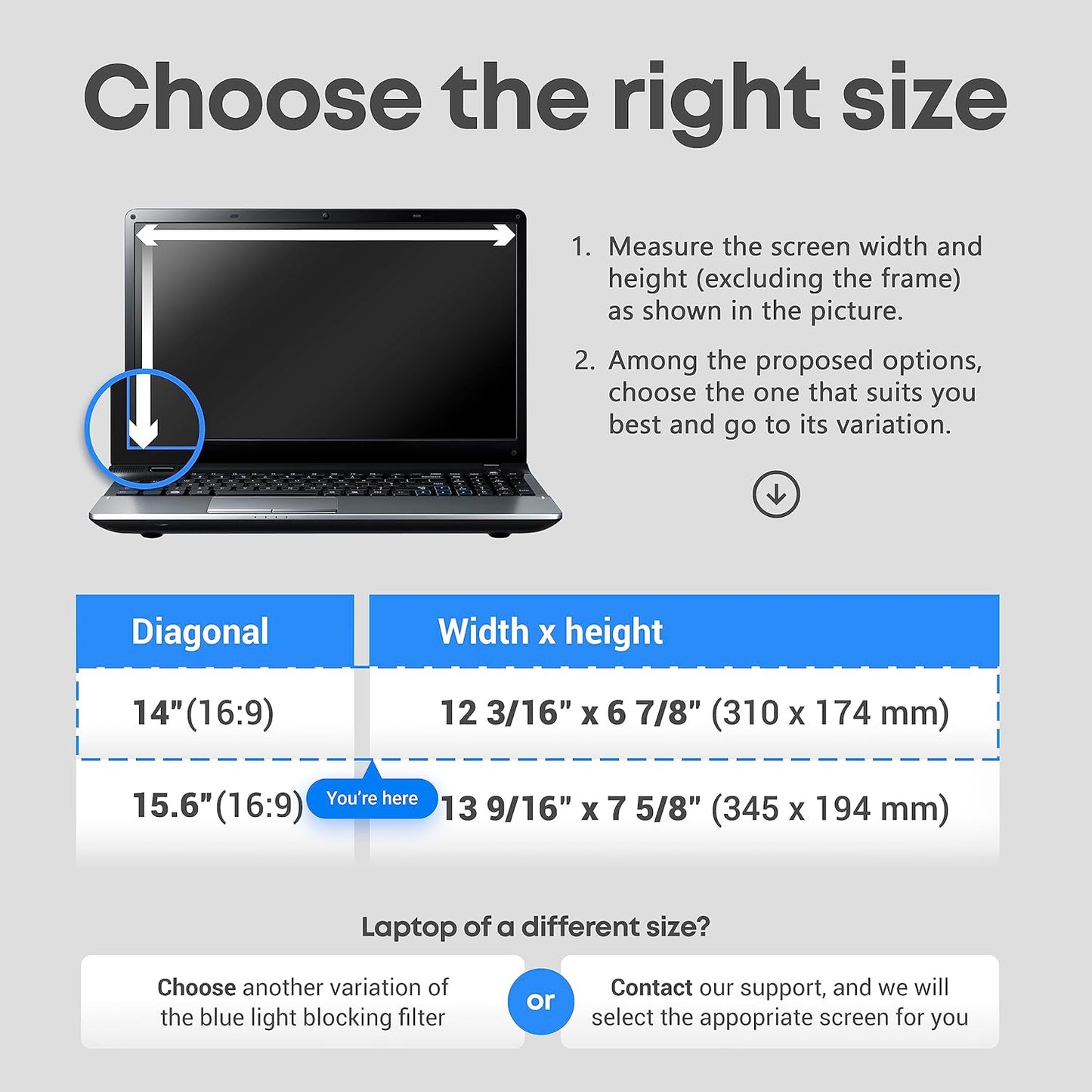 VINTEZ 14 inch Blue Light Blocking Screen Protector Panel for 16:9 Widescreen Computer Monitor and Laptop - PC Anti-UV Eye Protection Filter Film - Anti-Scratch Diagonal Frame Shield [2 Pack]