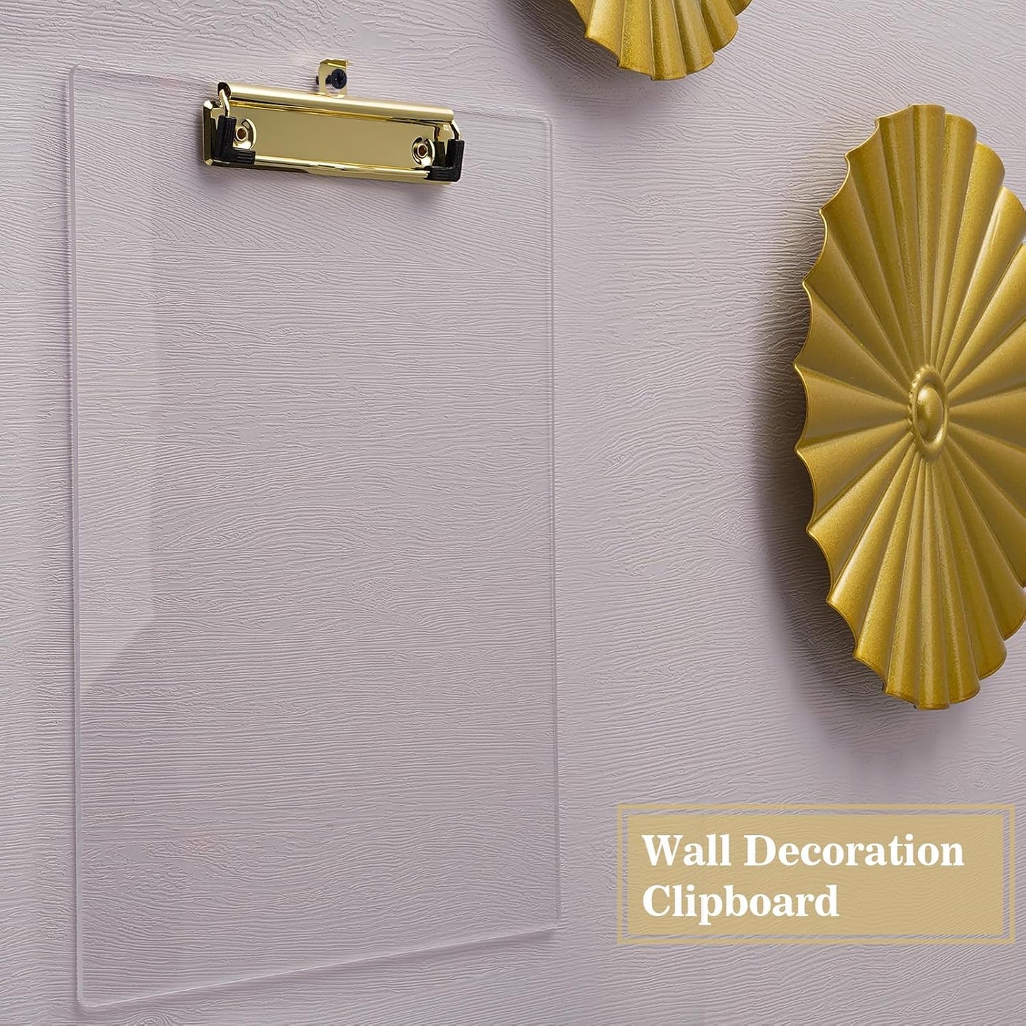 Hongri Plastic Acrylic Glitter Clipboard, 8.5x11" Stardard Letter A4 Size Clipboards for Classroom, Taecher, Women.Cute Confetti Clip Board, Office Supplies, School Supplies.