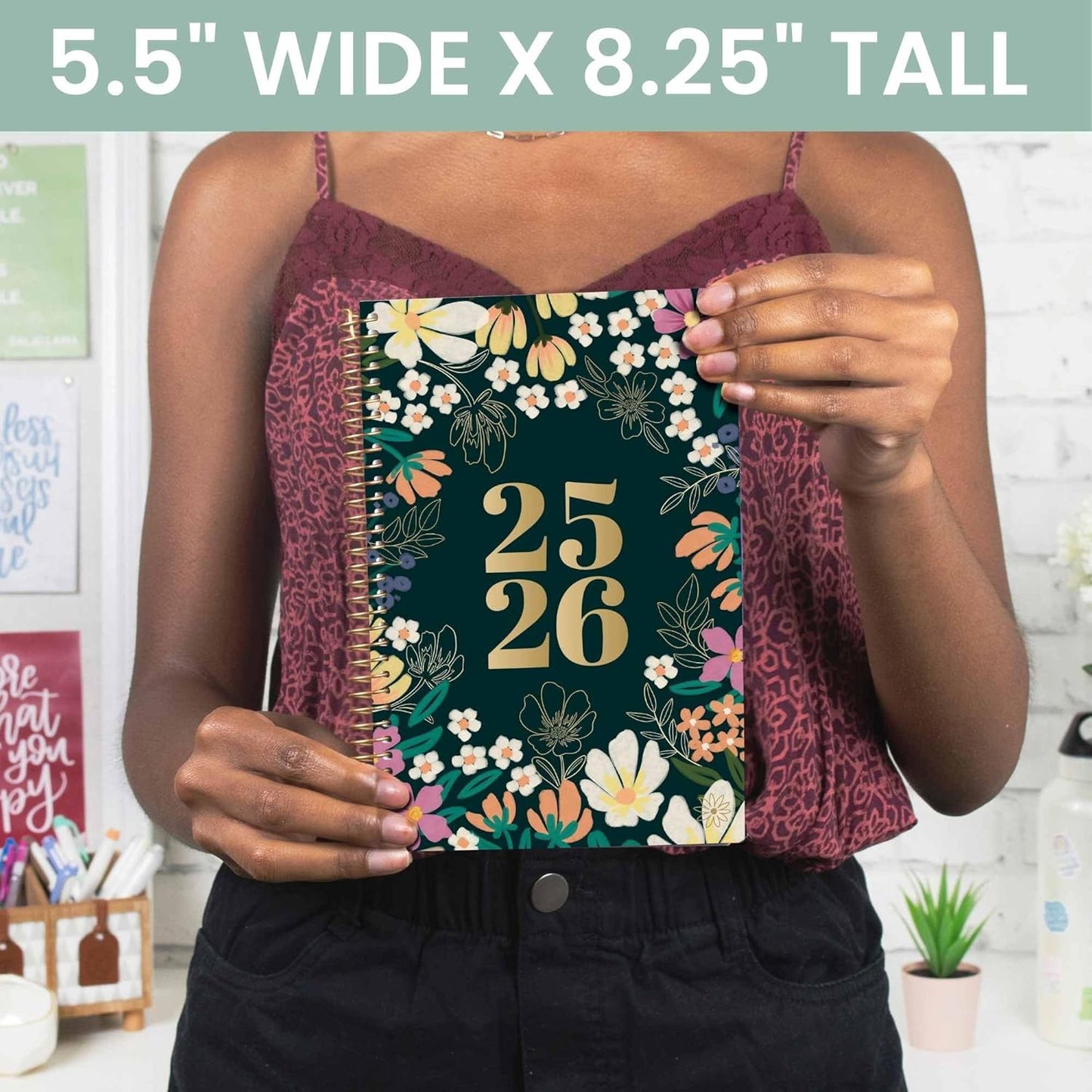 bloom daily planners 2025-2026 Academic Year Daily Planner (July 2025 - July 2026) - A5 Weekly & Monthly Calendar Agenda Organizer Book with Stickers - 5.5" x 8.25" - Blooming Wildly