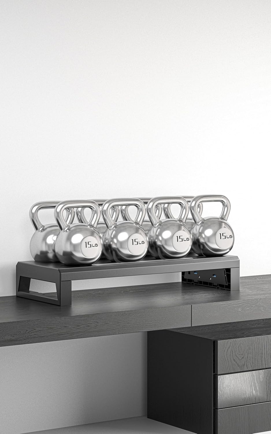 Computer monitor stand Laptop Desk Shelf & Monitor Riser ，21.6 inches,22W charging , 2 USB 3.0 , and 1 USB 2.0， Monitors/PC/Laptop/Computer Space Saver Organizer ，Heavy Duty Gift Gaming Studio Office (USB Hub Fast Charging Version, 550mm)