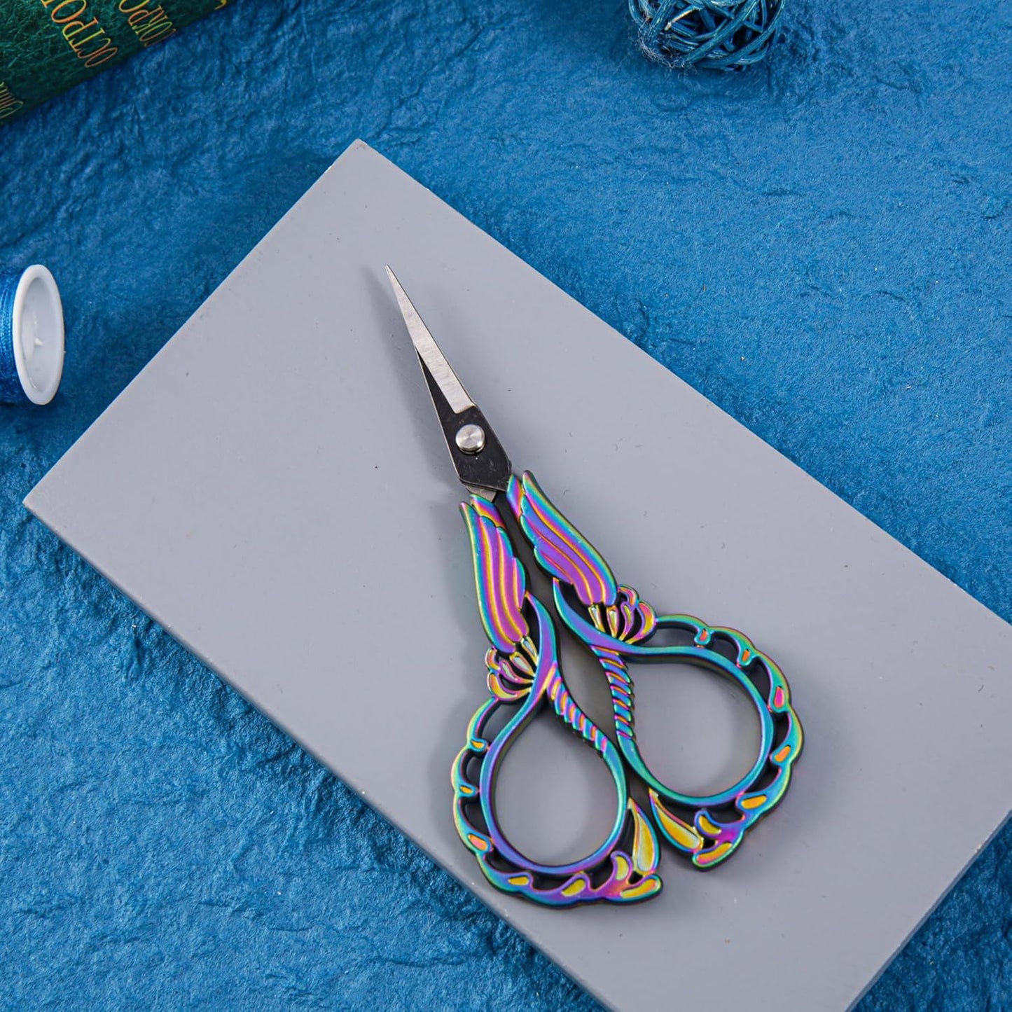 2-Pack Embroidery Scissors Kit with Covers - Cute Cut-Out Design Handles, Sharp Tips for Precise Cutting - Ideal for Craft, Sewing, and More