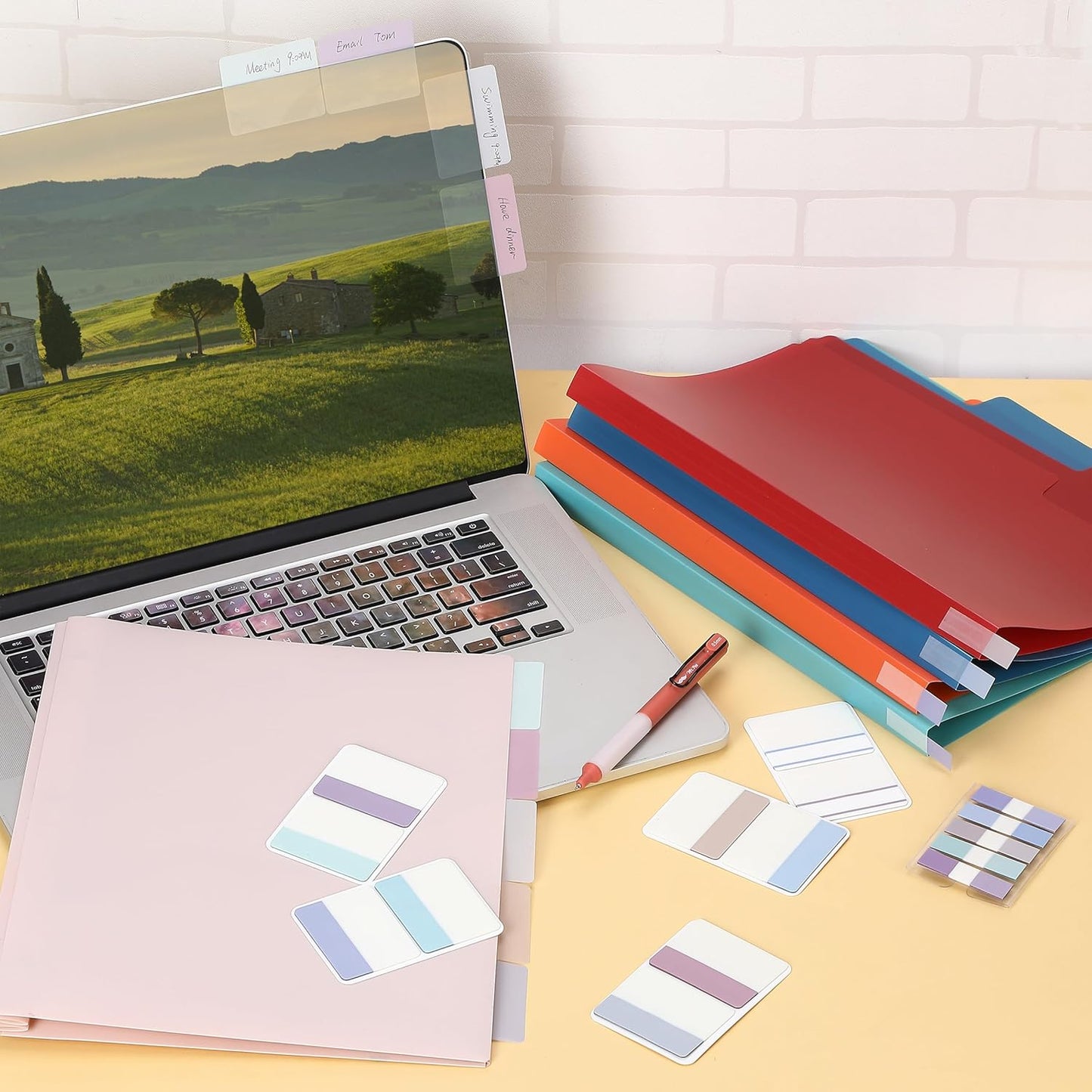 Mr. Pen- Sticky Index Tabs, 500 Pcs, 21 Sets, Colorful Sticky Tabs for Notebooks, Page Markers, Page Tabs for Binders, Page Tabs Sticky Tabs for Books, Notebook Tabs, Book Sticky Tabs for Notebooks