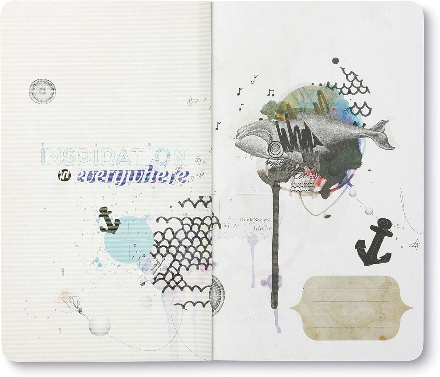 Compendium Softcover Journal - I must be a mermaid… I have no fear of depths, and a great fear of shallow living. – A Write Now Journal with 128 Lined Pages, 5″W x 8″H