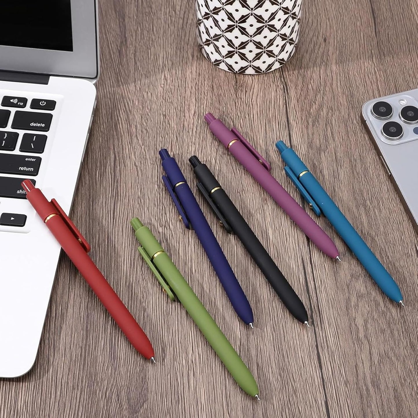 Colored Pens,6Pcs Colorful Gel Pens, Smooth Writing For Journaling, 0.5mm Fine Point,Ballpoint for Office School Supplies,Gifts for Women Men Student(Vintage)