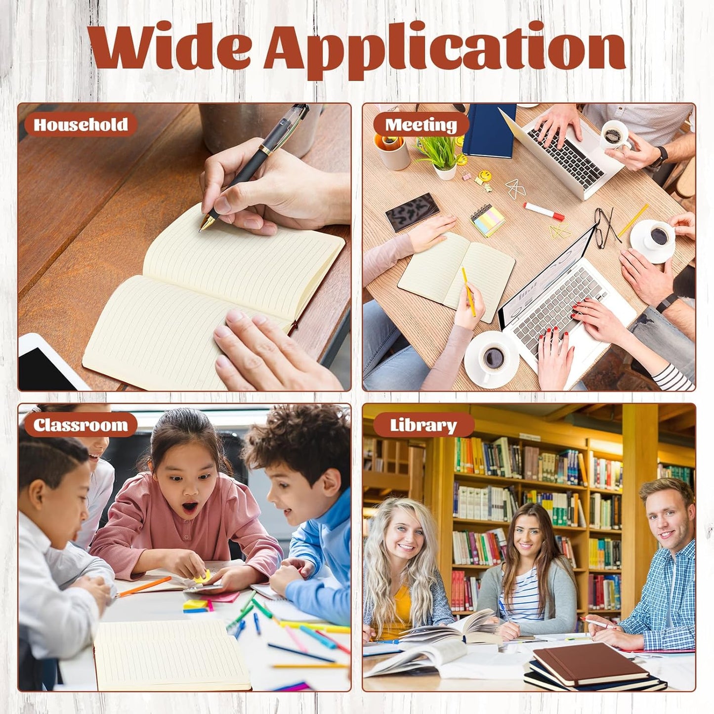 Honoson 20 Pack Lined Journal Notebooks A5 Hardcover Executive Notebook 5.5" x 8.3" PU Leather Wide Ruled Journals Bulk with Elastic Band for Home Business Office School Supplies(Black, Navy, Brown)