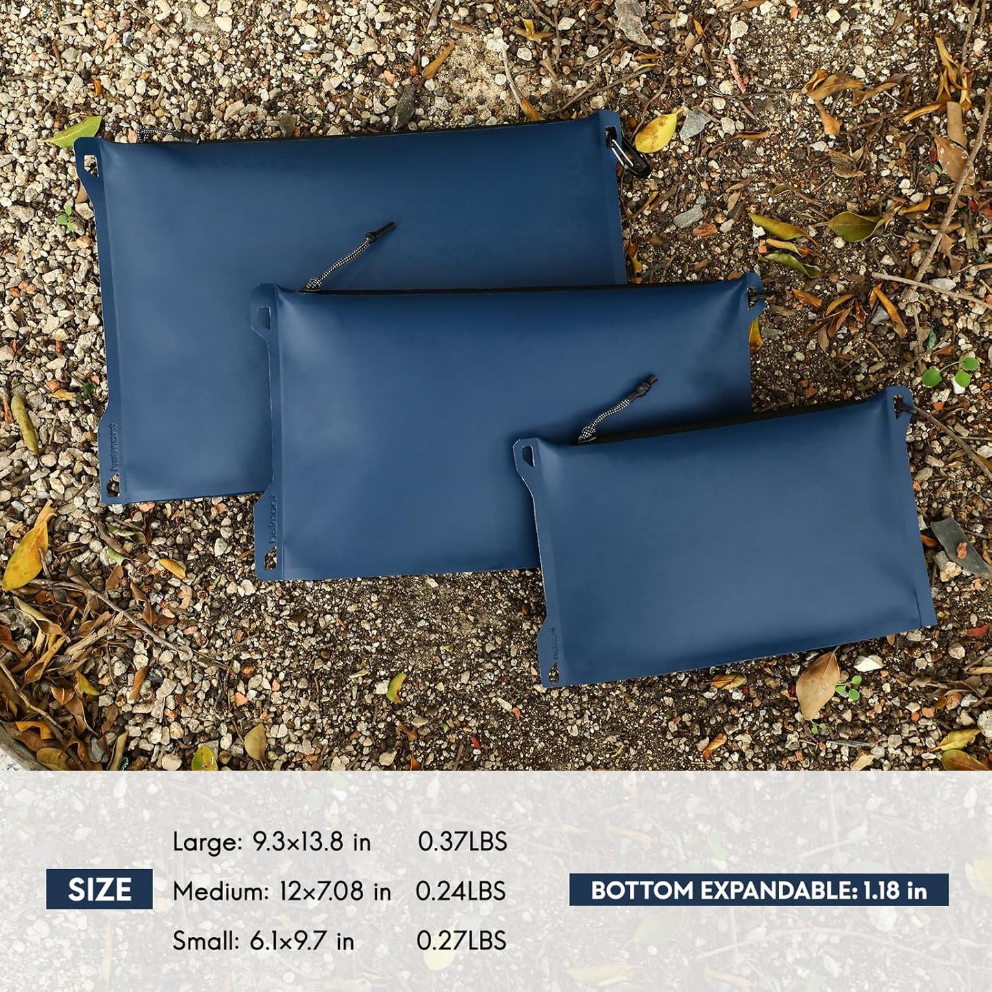 Haimont Waterproof Pouch, Small Waterproof Dry Bag with Upgrade Zipper for Travel Boating Kayaking Hiking Document Organizer