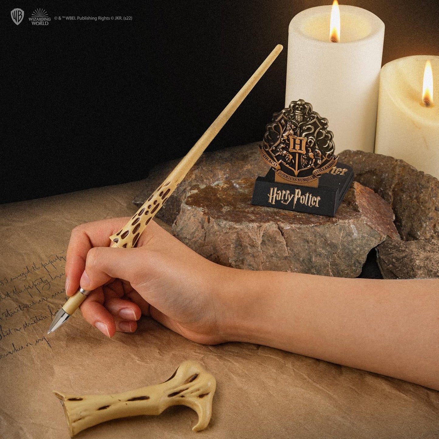 Cinereplicas Harry Potter - Voldemort Wand Pen with Stand & Lenticular Bookmark - Official License