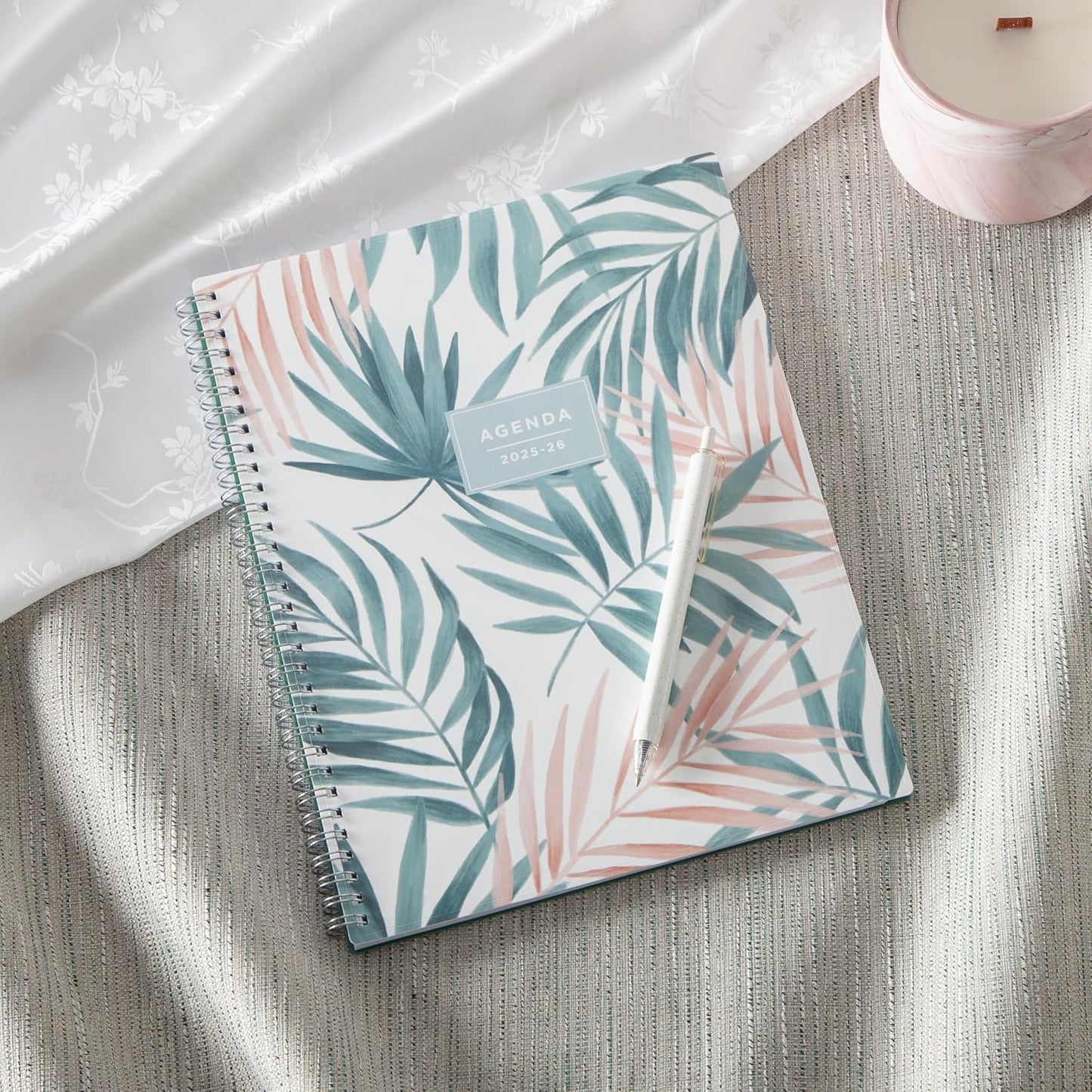 Blue Sky 2025-2026 Weekly and Monthly Academic Year Planner Calendar, July 2025 - June 2026, 8" x 10.875", Flexible Cover, Wirebound, Laminated Tabs, Seychelle