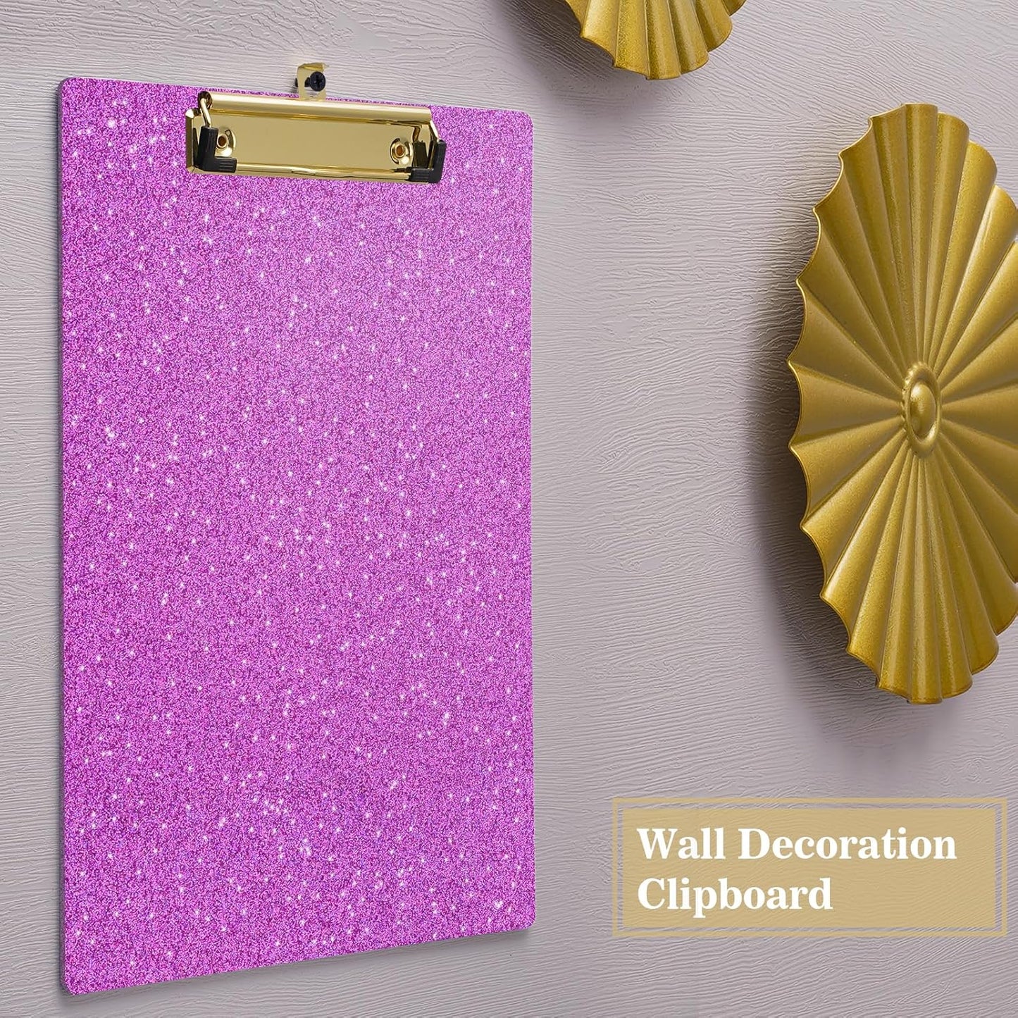 Hongri Plastic Acrylic Glitter Clipboard, 8.5x11" Stardard Letter A4 Size Clipboards for Classroom, Taecher, Women.Cute Confetti Clip Board, Office Supplies, School Supplies.