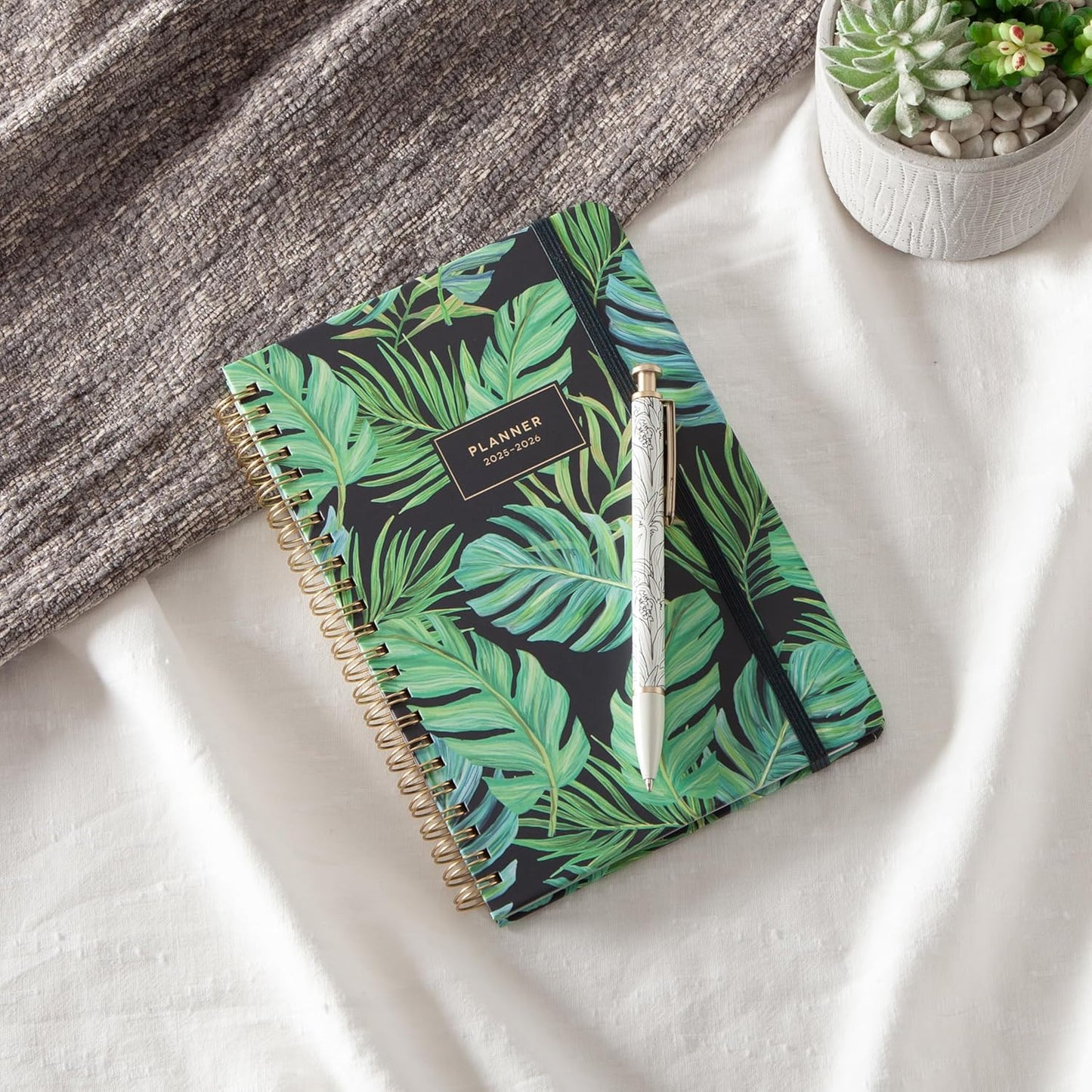 Blue Sky 2025-2026 Academic Year Weekly and Monthly Planner Calendar, July 2025 - June 2026, 12-Month, 5" x 8", Hard Cover, Wirebound, Storage Pocket, Laminated Tabs, Stickers, Avra