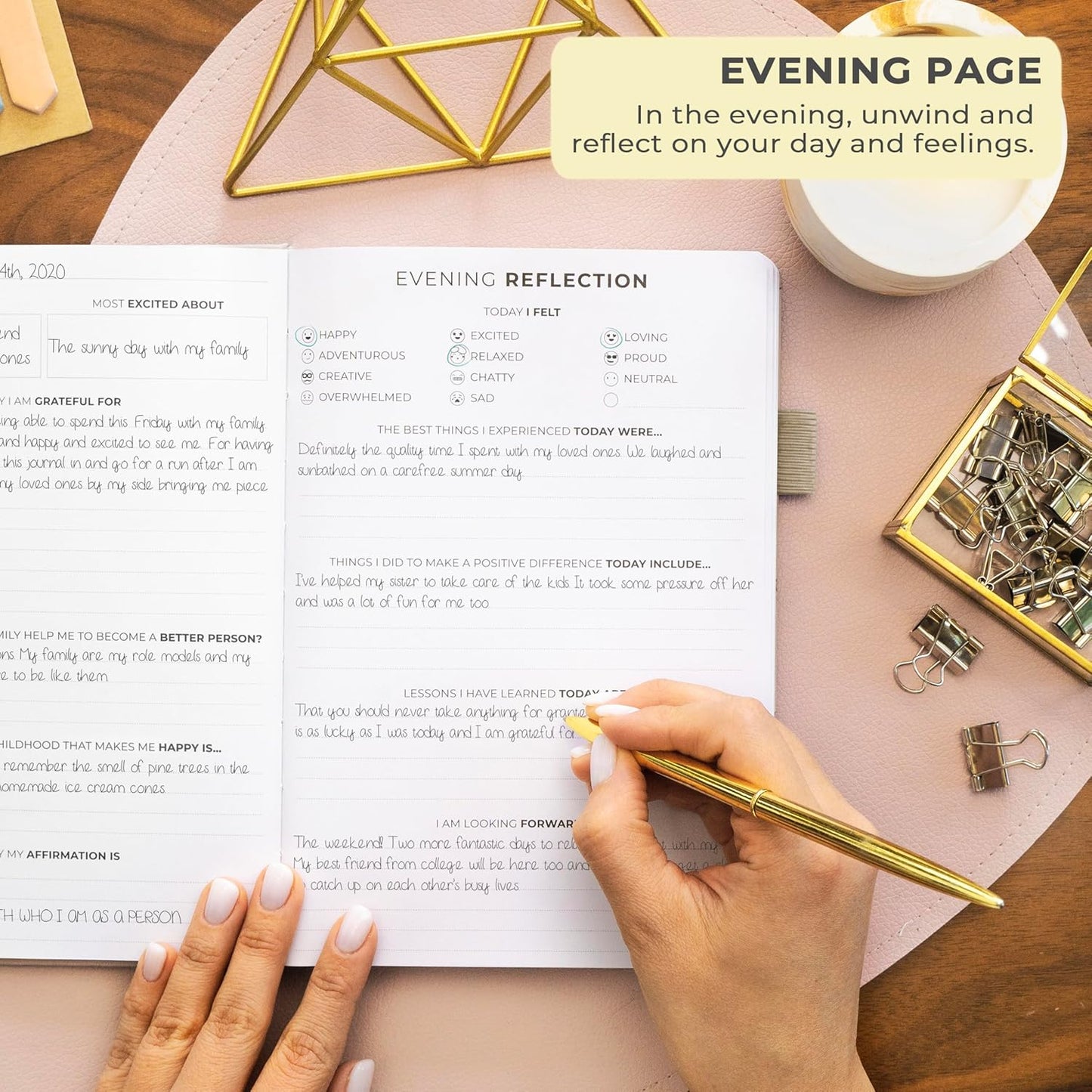 Clever Fox Gratitude Journal – Happiness, Positivity & Affirmation Daily Journal – Inspirational Daily Notebook – 3 Months, A5 (Pearl)