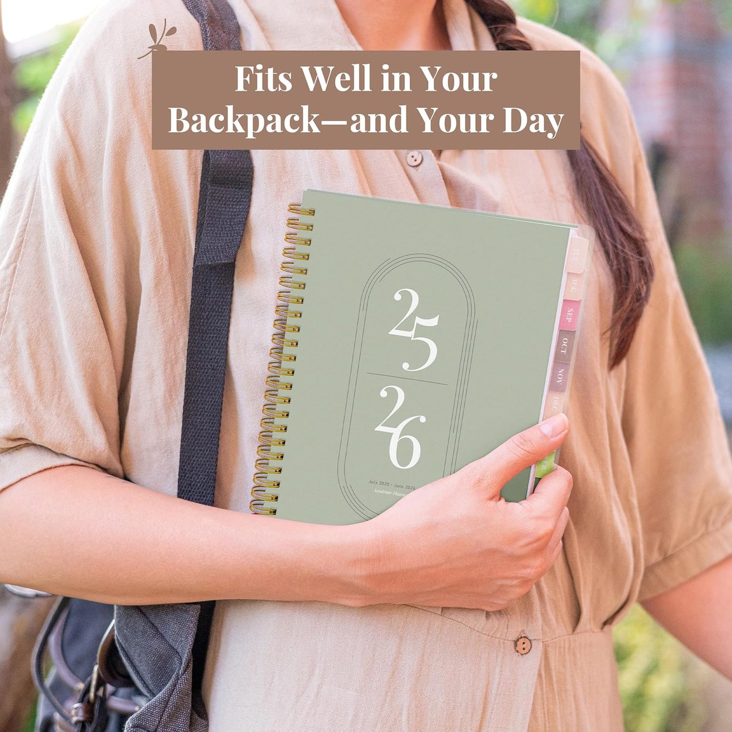 Rileys Academic Planner 2025-2026, Daily, Weekly & Monthly Planner, July 2025 - June 2026, Student Notes Pages, Twin-Wire Binding, Weekly Agenda for School & Work (8 x 6-Inches, Green)