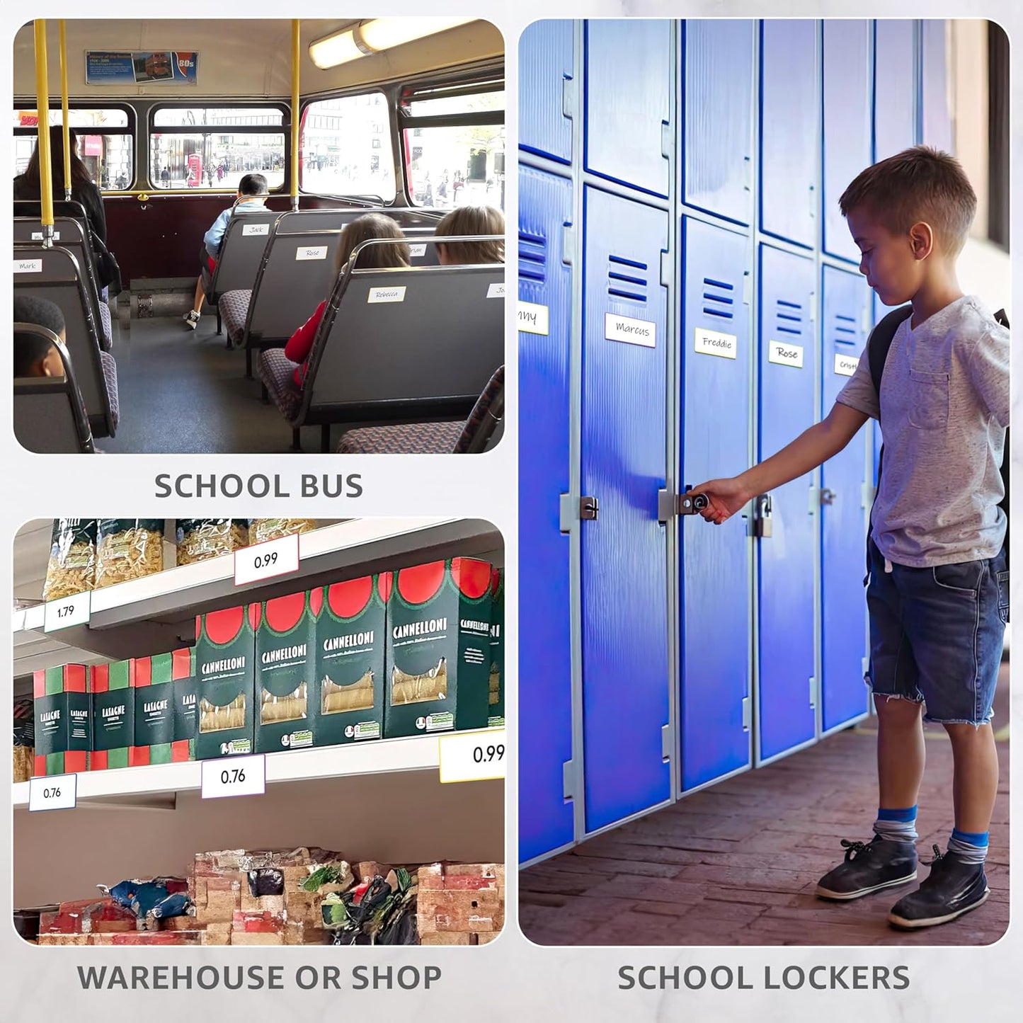 100 Pack Dry Erase Magnetic Labels 2x4 in - Magnetic Name Tags for Classroom Lockers School Bus - Classroom Magnets for Names - Magnet Labels for Whiteboard - Magnet Names Plates for Classrooms