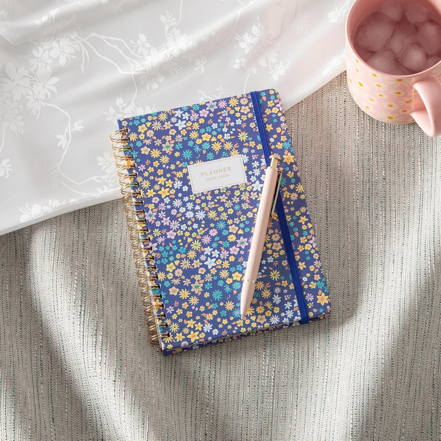 Blue Sky 2025-2026 Academic Year Weekly and Monthly Planner Calendar, July 2025 - June 2026, 12-Month, 5" x 8", Hard Cover, Wirebound, Storage Pocket, Laminated Tabs, Stickers, Becky