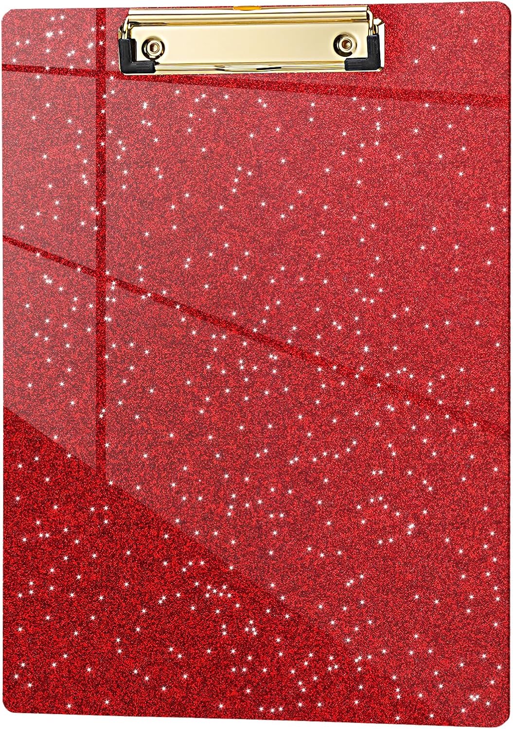 Hongri Plastic Acrylic Glitter Clipboard, 8.5x11" Stardard Letter A4 Size Clipboards for Classroom, Taecher, Women.Cute Confetti Clip Board, Office Supplies, School Supplies.