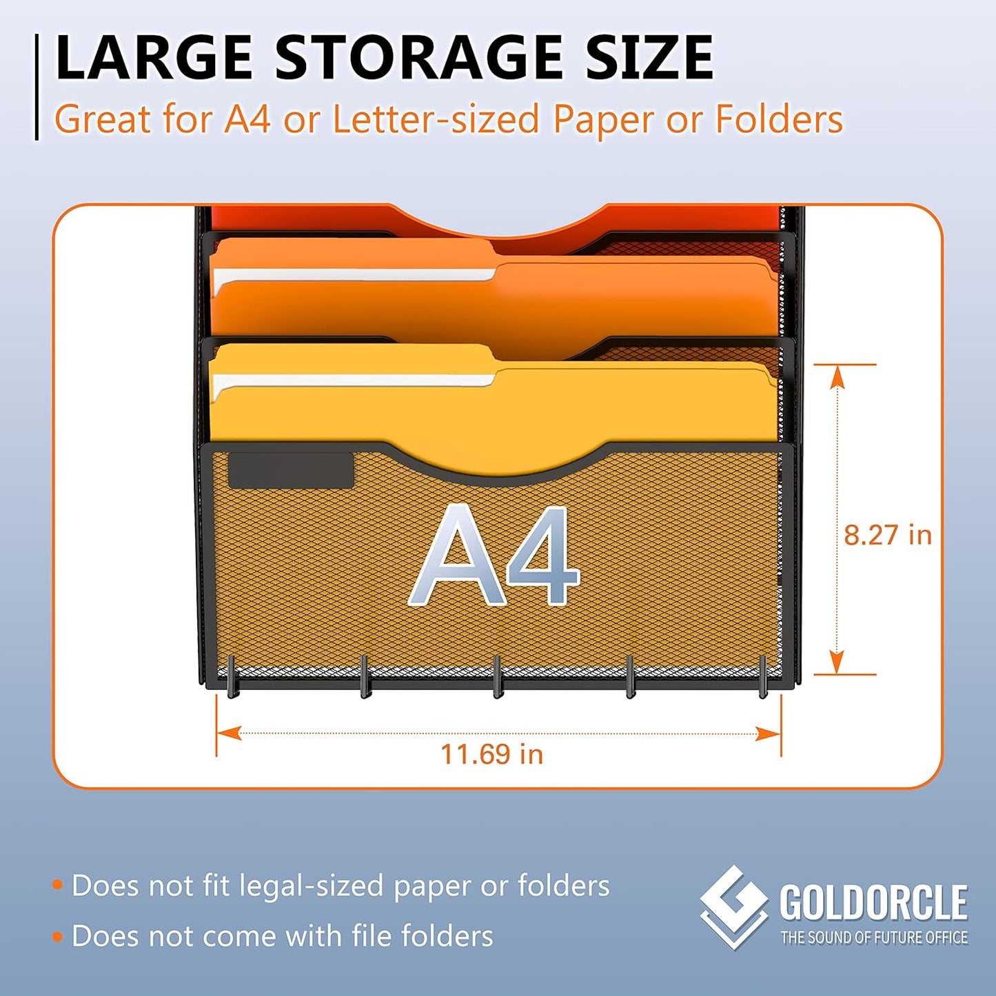 10-Tier Hanging Wall File Organizer Wall Mounted File Holder Document Wall Organizer for Office Organization and School Storage (No Assembly Required) (15 Tier Black)