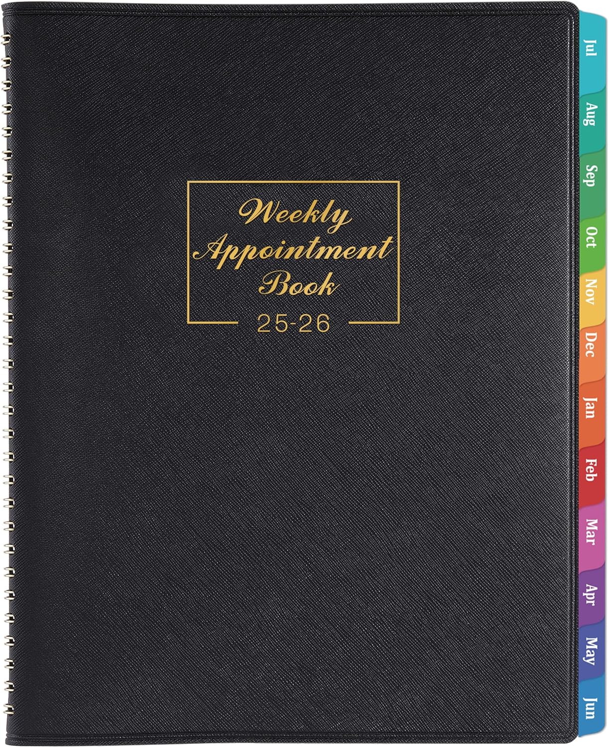2025-2026 Weekly Appointment Book - Daily Hourly Planner 2025-2026 from Jul. 2025 - Jun. 2026, 8.5" x 11", 15-Minute Interval, Monthly Tabs, Leather Cover, Perfect for Your Life
