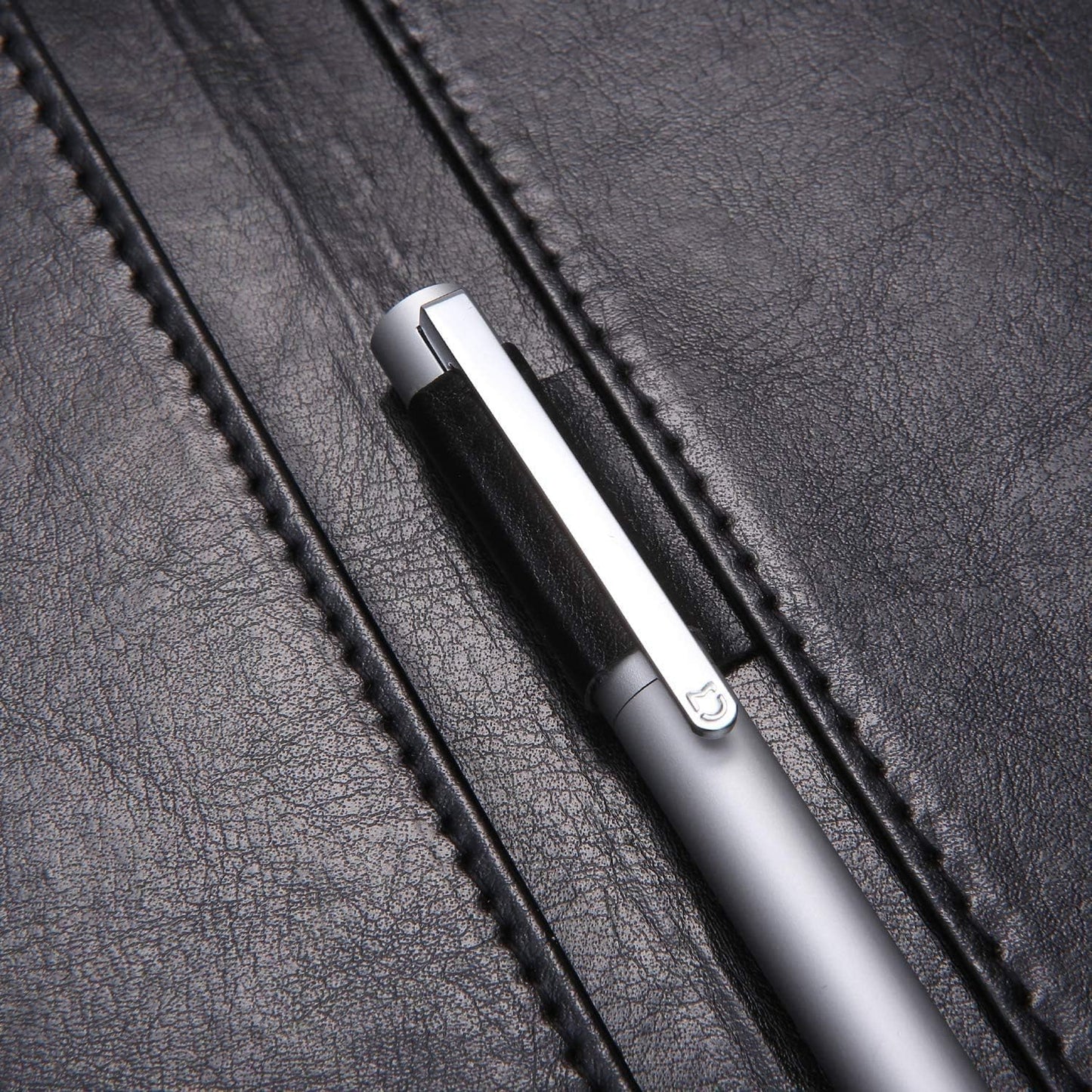 Padfolio Clipboard Folder Portfolio, Mymazn Faux Leather Storage Clipboard with Cover for Legal Pad Holder Letter Size A4 Writing Pad for Business School Office Conference Notepad Clip Boards (Black)