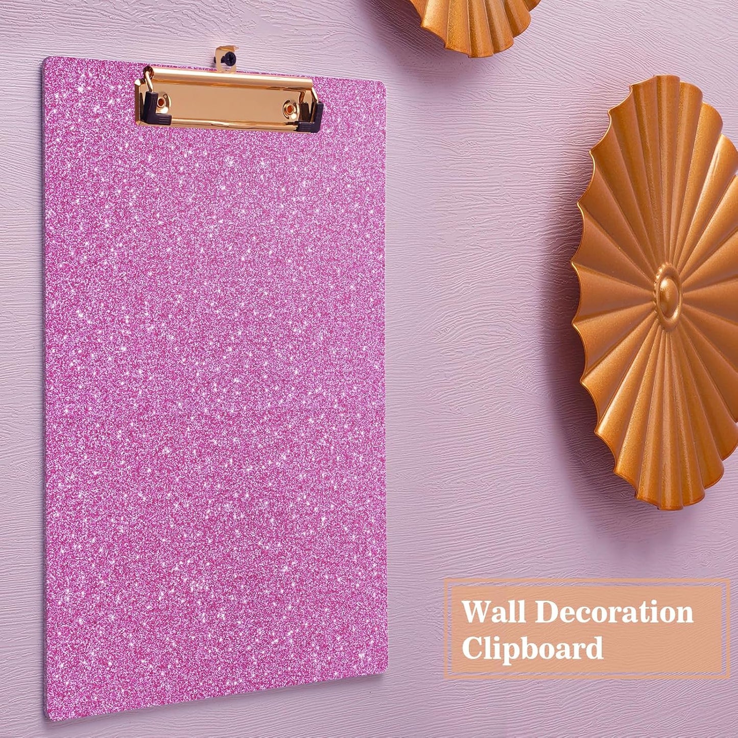 Hongri Plastic Acrylic Glitter Clipboard, 8.5x11" Stardard Letter A4 Size Clipboards for Classroom, Taecher, Women.Cute Confetti Clip Board, Office Supplies, School Supplies.